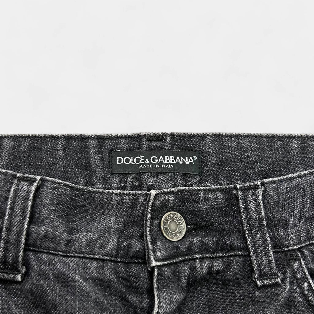 Dolce & Gabbana Bondage Straps Parachute Denim Pants