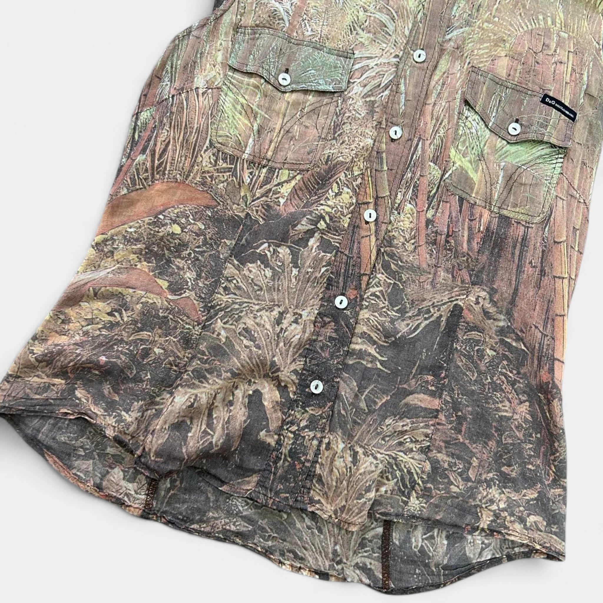 Dolce & Gabbana SS04 Bamboo Forest Print Sleeveless Shirt