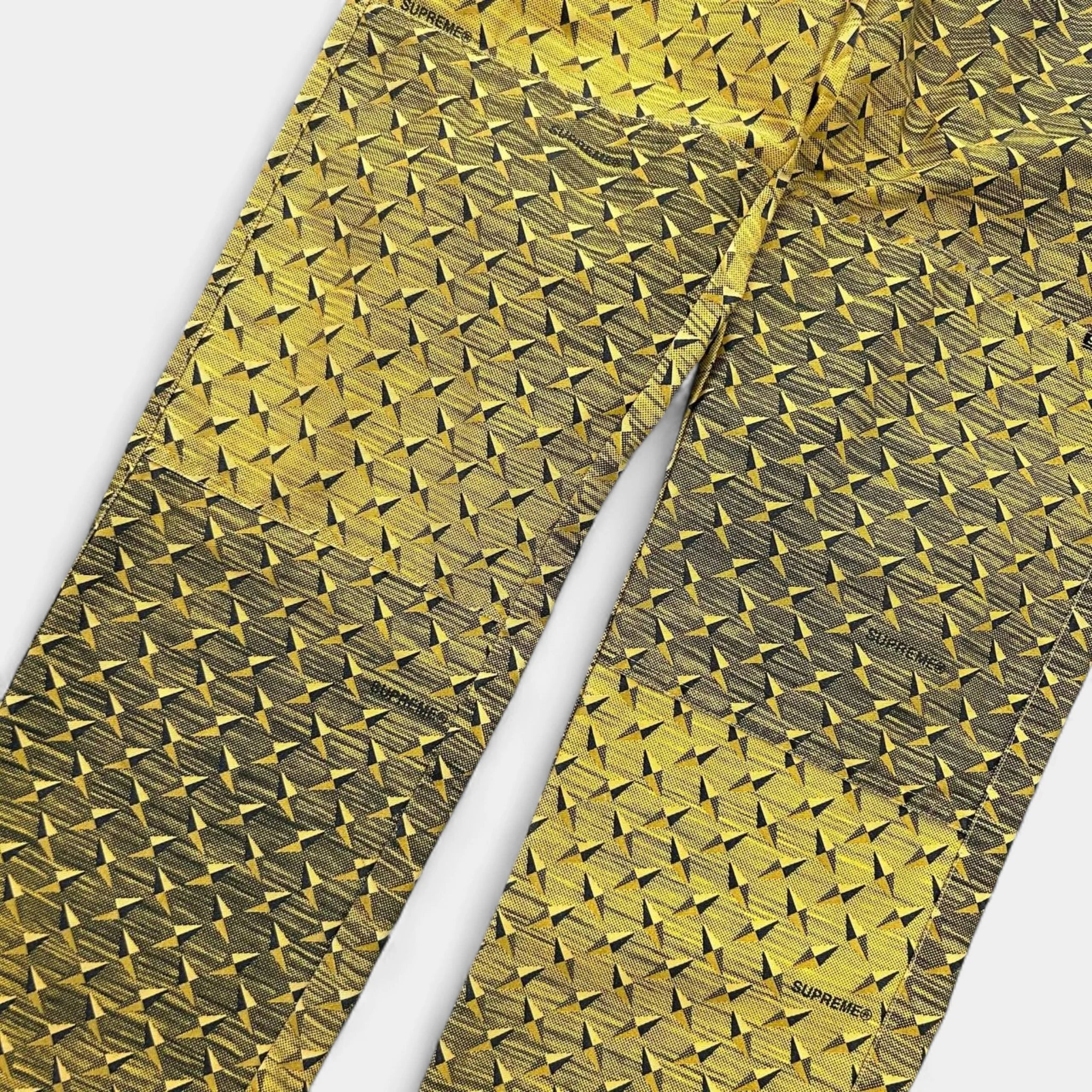 Supreme SS19 Diamond Plate Double Knee Yellow Pants
