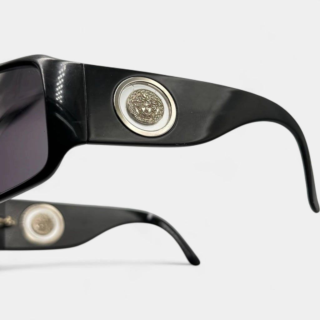 Versace 90s Gold Medusa Coin Sporty Sunglasses