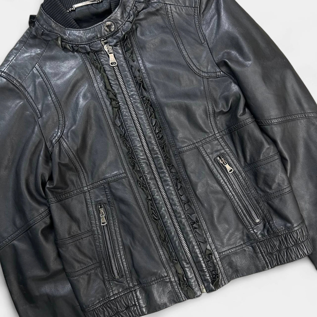 Dolce & Gabbana 2000's Leather Black Leather Jacket