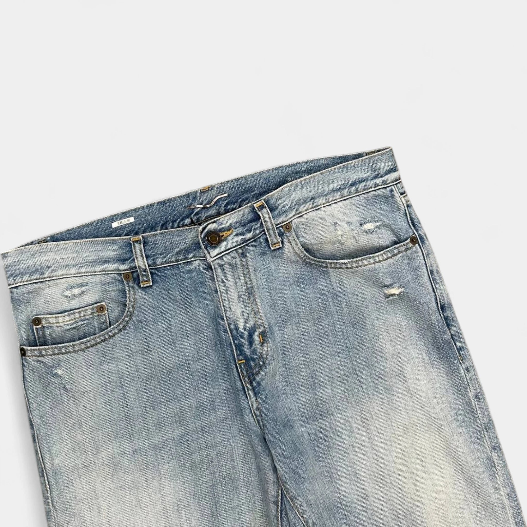 Saint Laurent D02 Blue Skinny Jeans