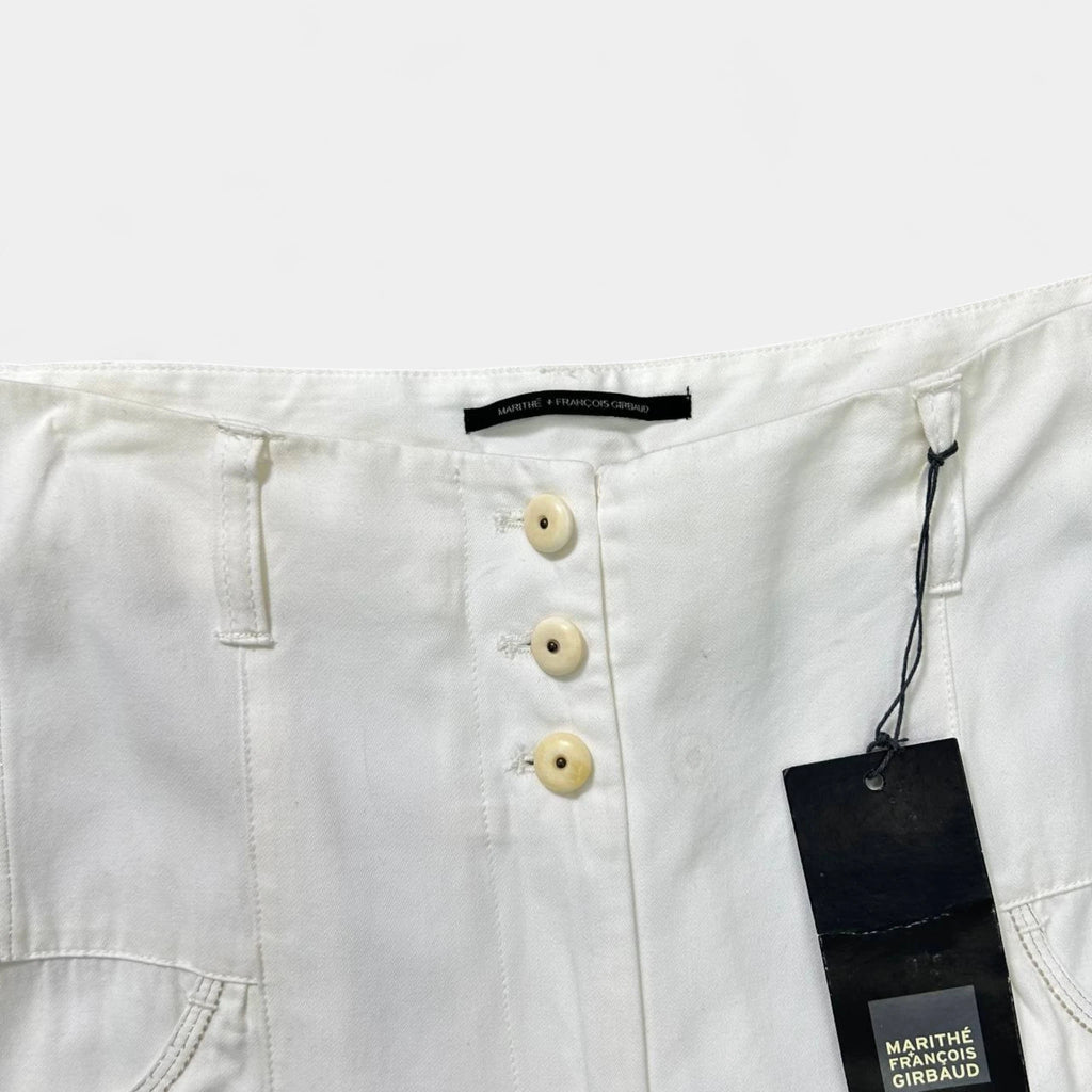 Marithé + François Girbaud White Flare Pants