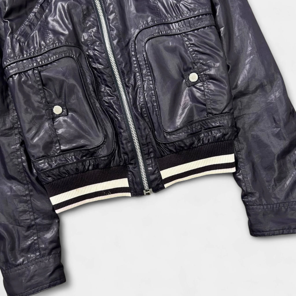 Dolce & Gabbana Light Nylon Purple Bomber Jacket