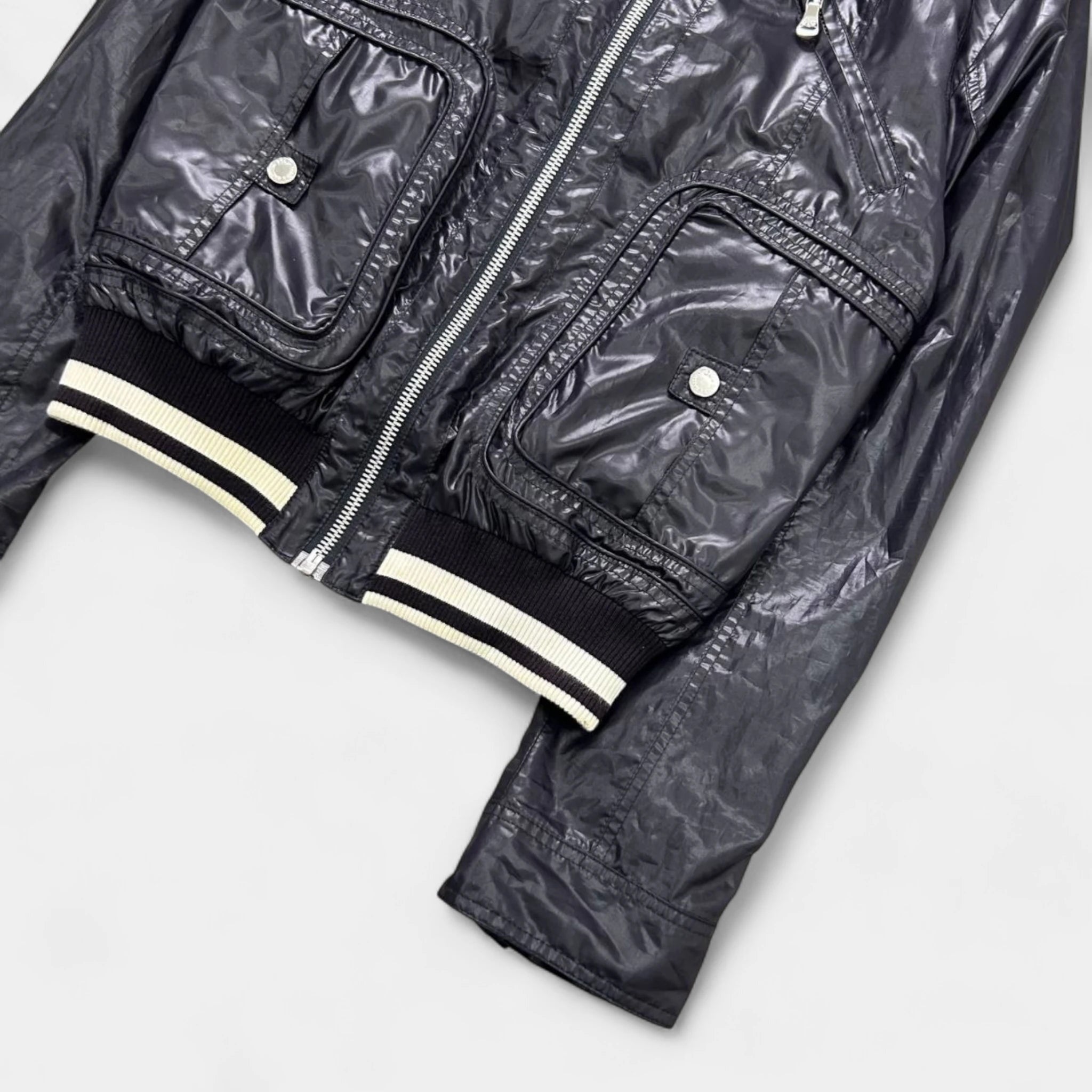 Dolce & Gabbana 2000s Sporty Purple Nylon Bomber Jacket