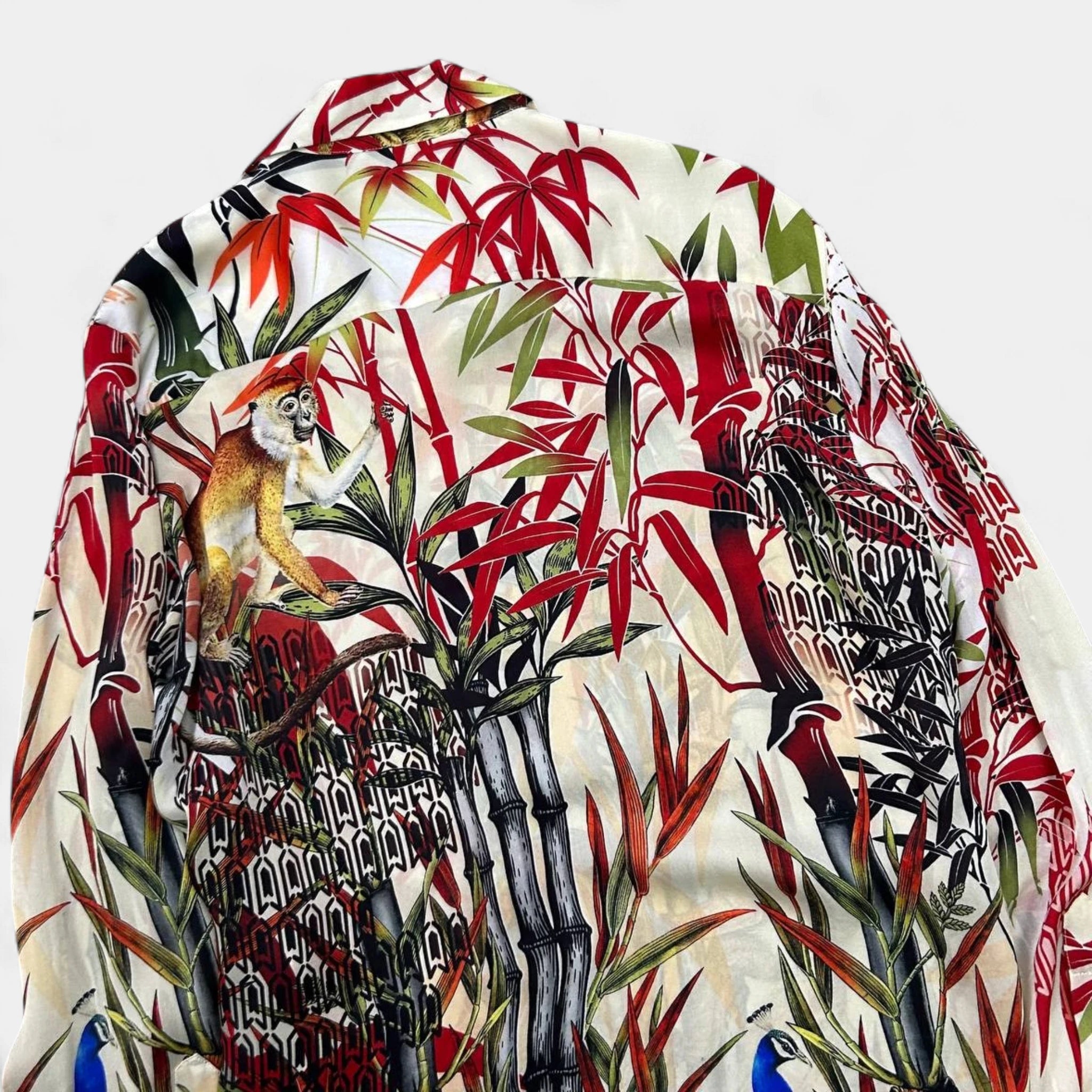 Dsquared2 SS17 "Chinoiserie" Jungle Print Silk Shirt