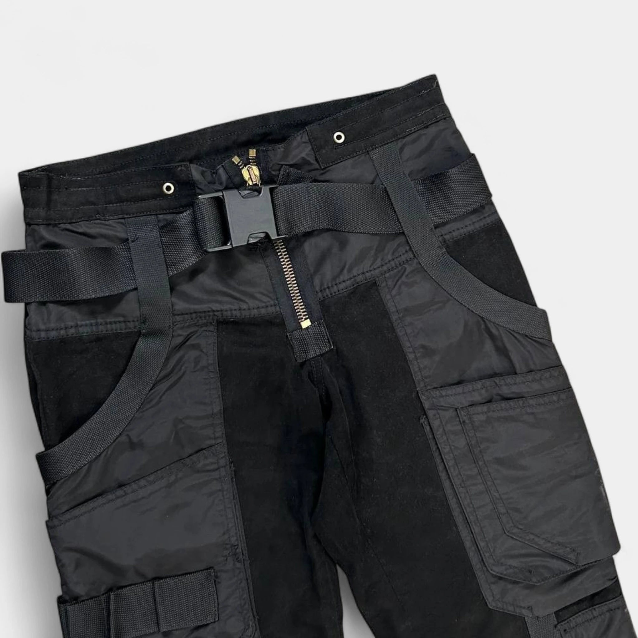 Jean Paul Gaultier AW03 Bondage Black Cargo Pants