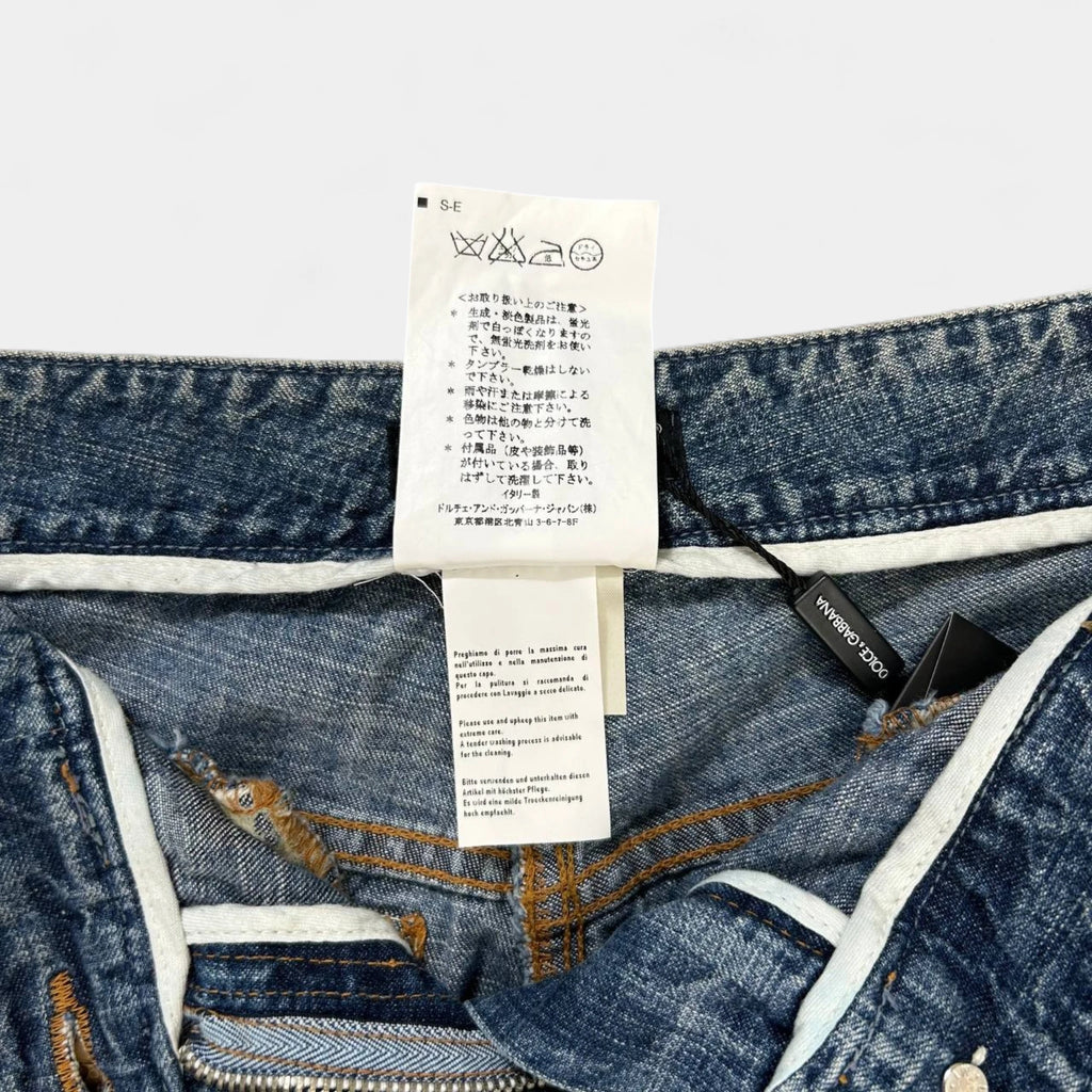 Dolce & Gabbana Geniune Python Light Blue Denim Pants