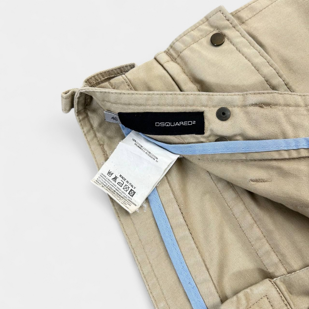Dsquared2 Flare Beige Cargo Pants