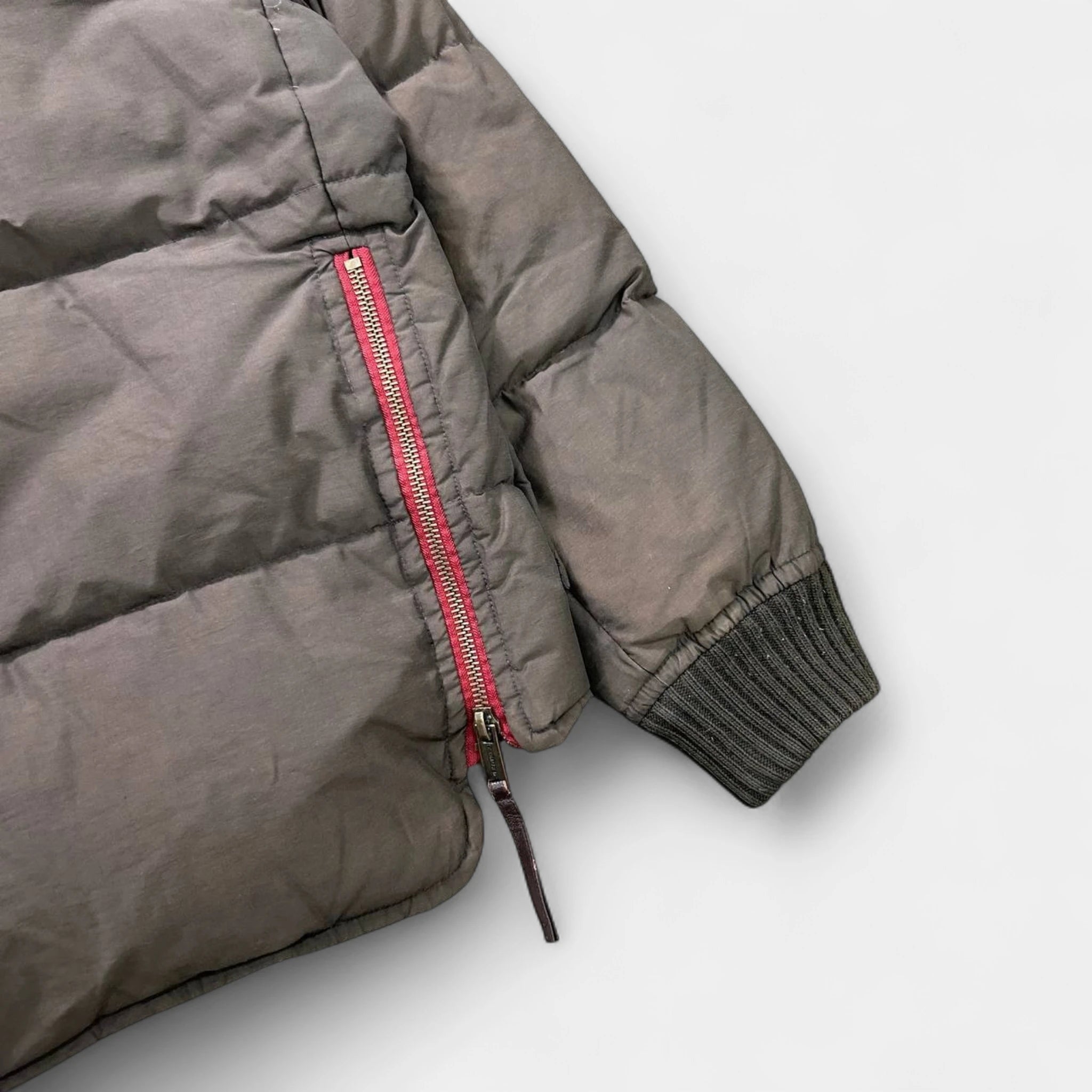 Dsquared2 Dark Brown Fur Collar Puffer Jacket