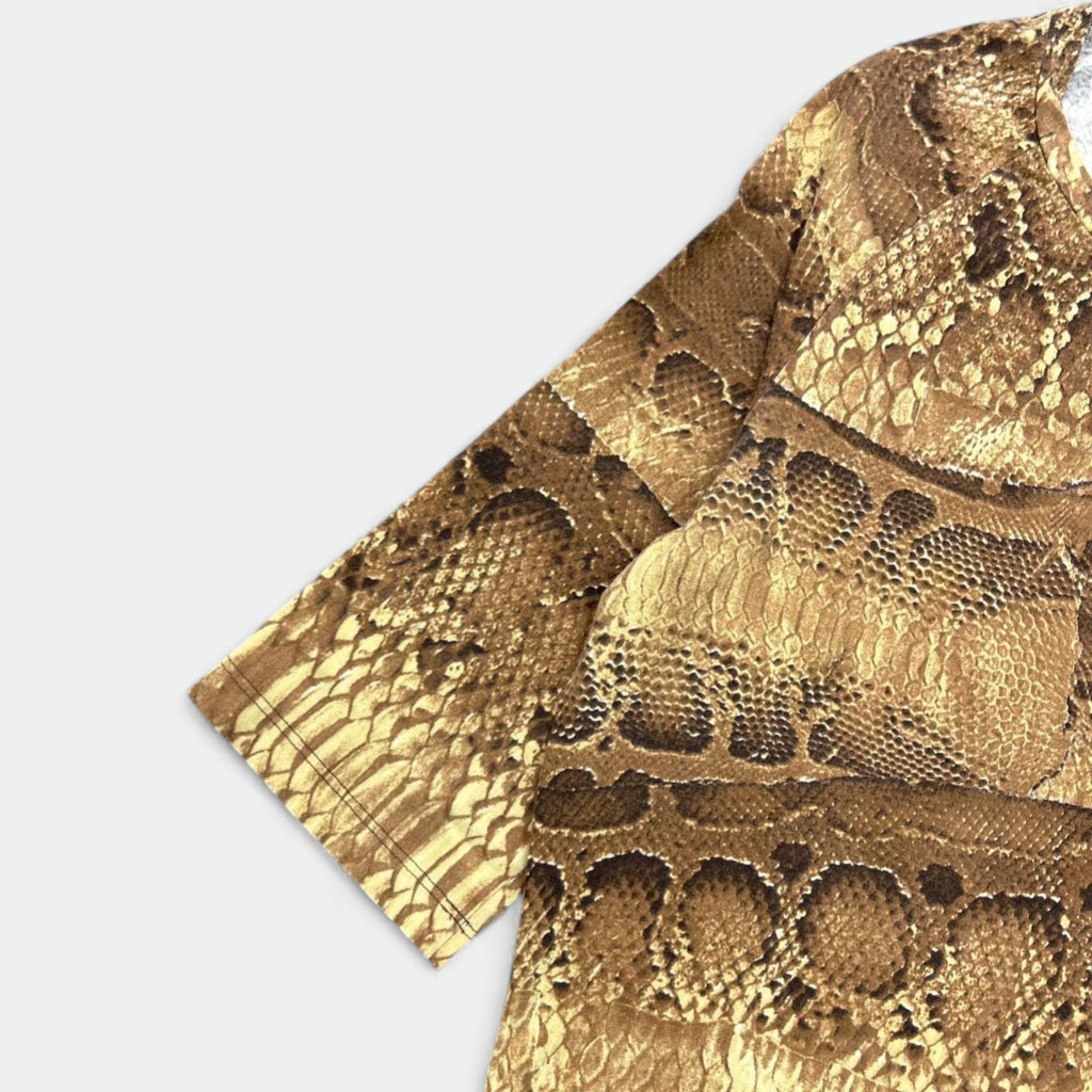Just Cavalli Snake Print Three Quarter Sleeve T-Shirt