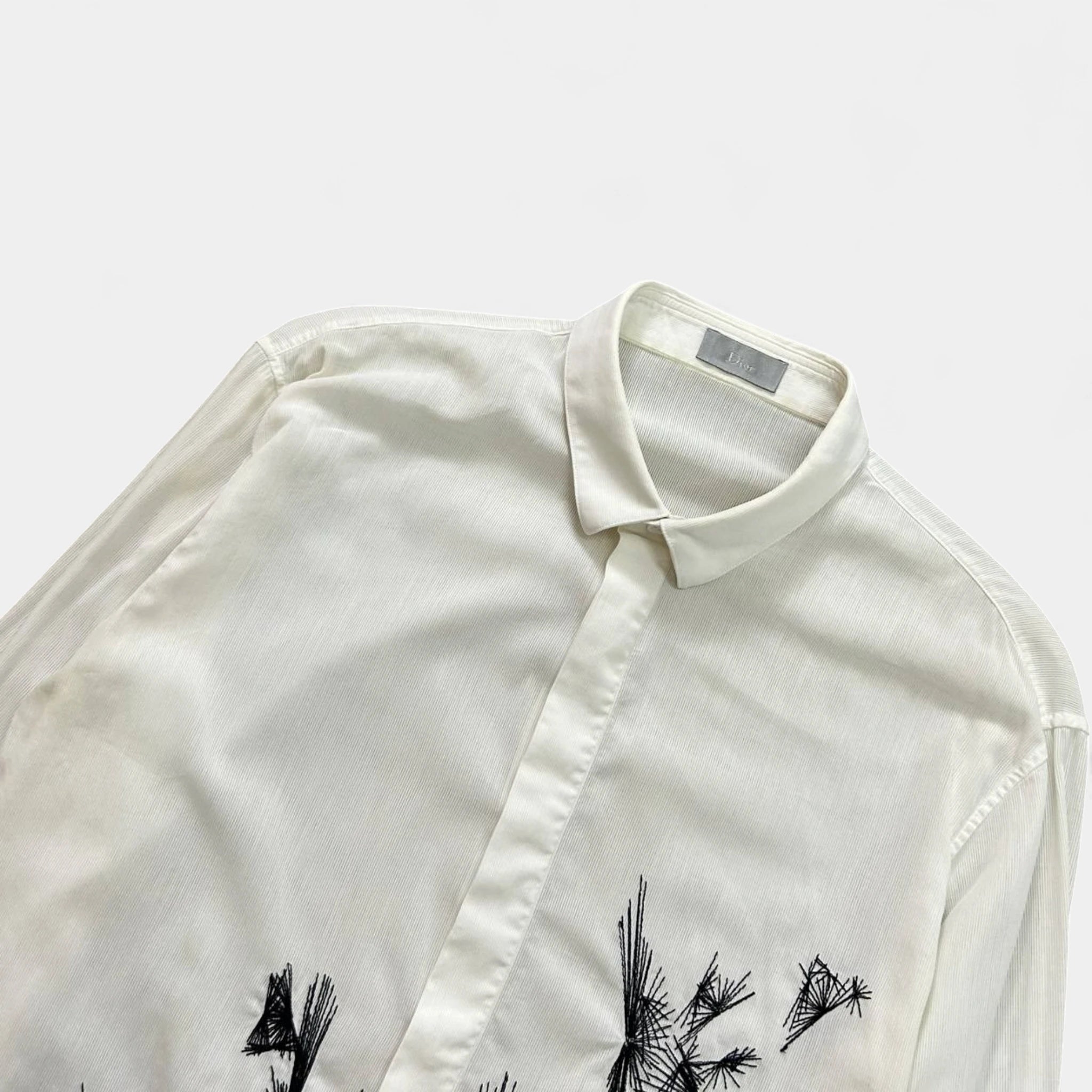 Dior Homme Abstract White Button Shirt