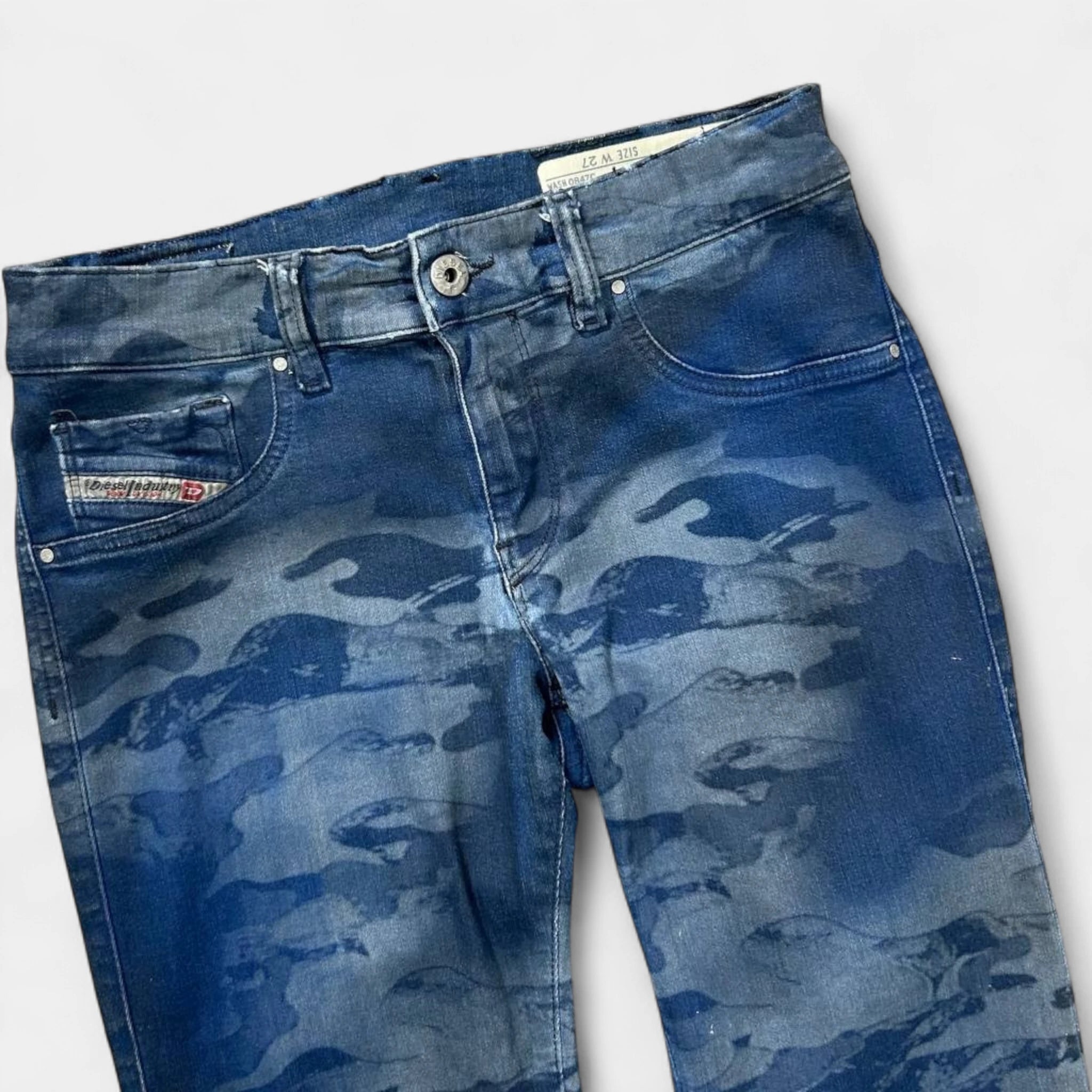 Diesel Skinny Blue Camouflage Jeans