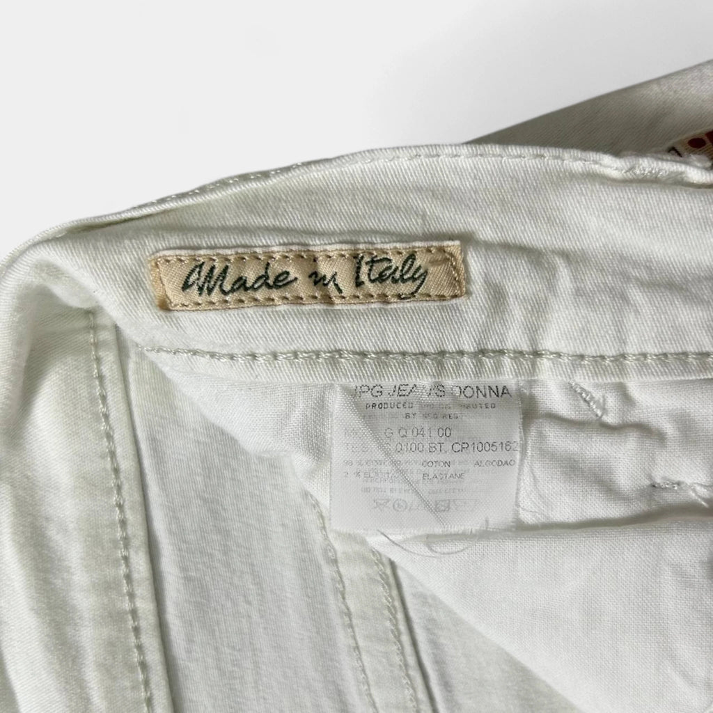 Jean Paul Gaultier White Skinny Straight Leg Pants