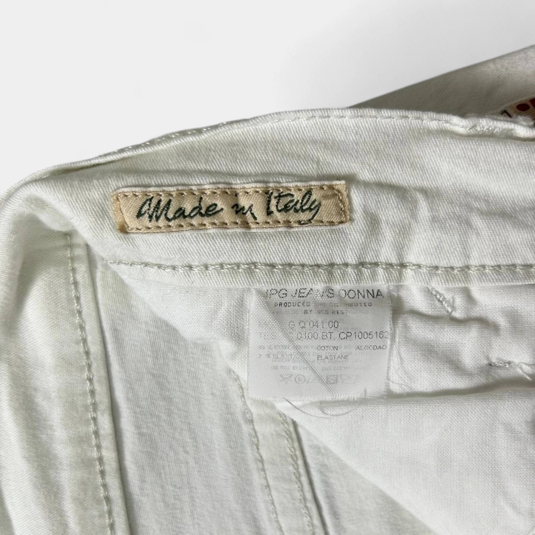 Jean Paul Gaultier White Skinny Straight Leg Pants