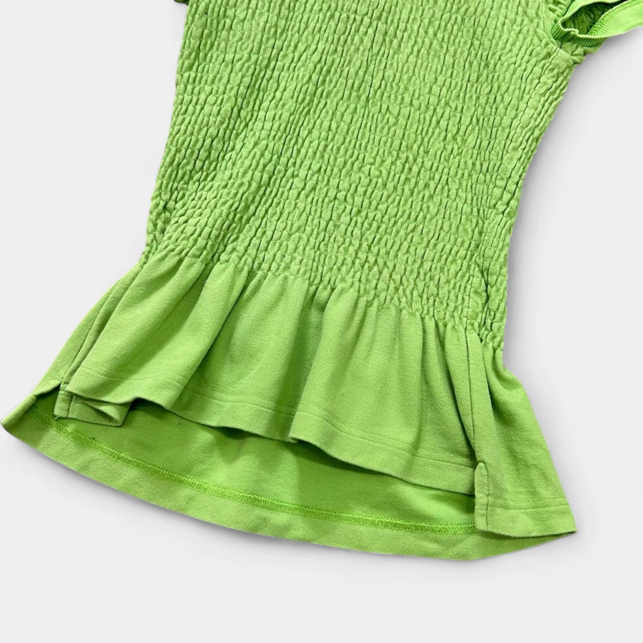 Balenciaga SS17 Smocked Piqué Polo Shirt