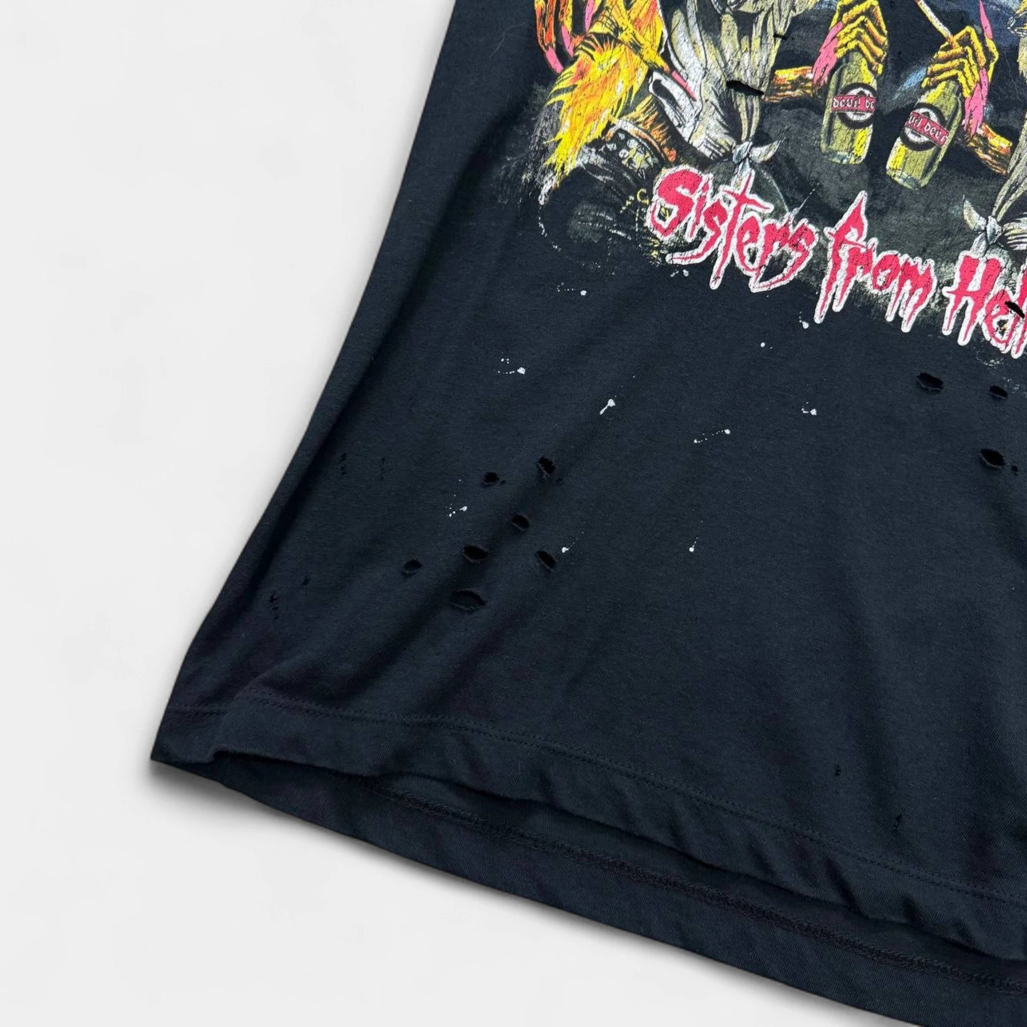 Dsquared2 Distressed Rock-Inspired Black Graphic T-Shirt