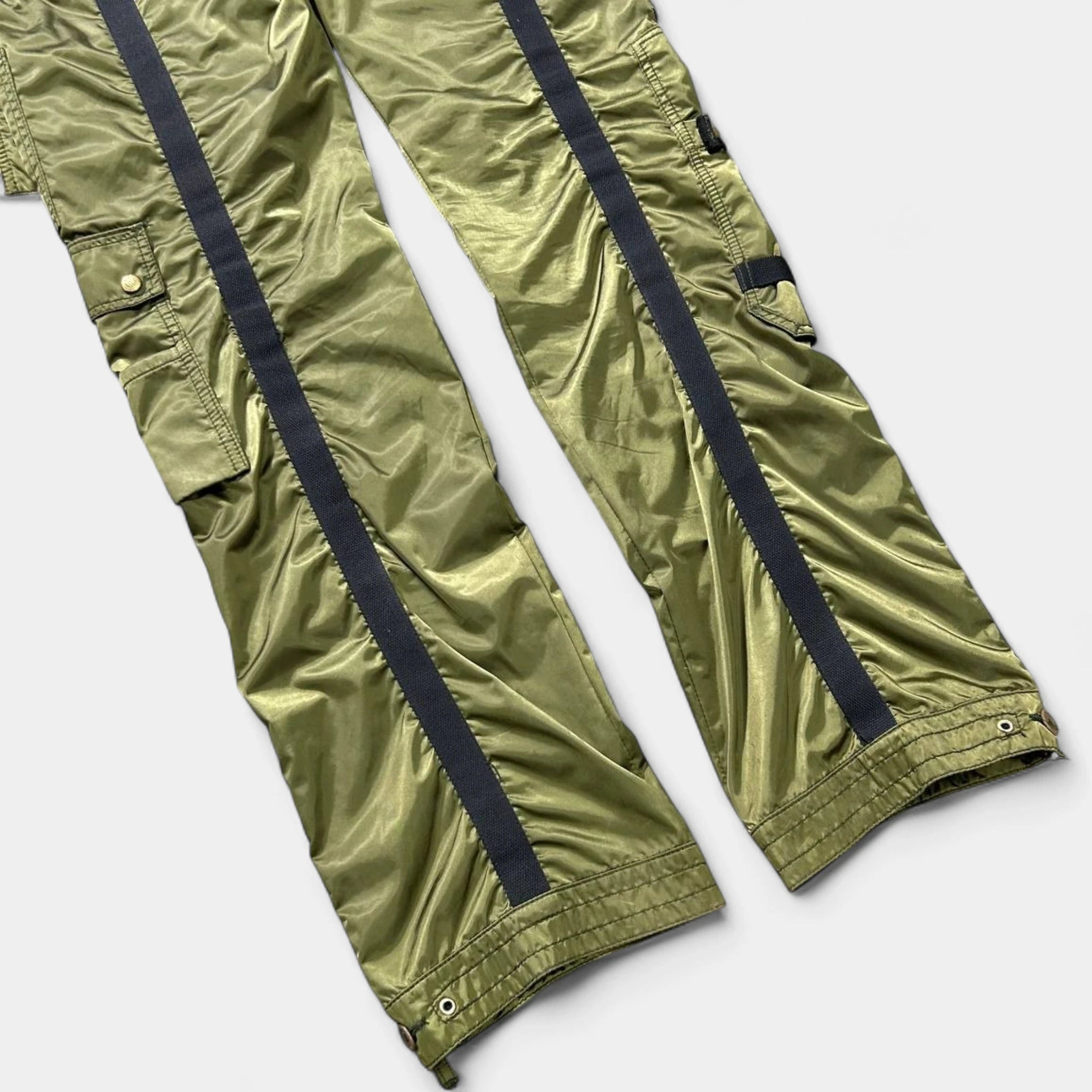 Jean Paul Gaultier AW03 Satin Green Cargo Pants