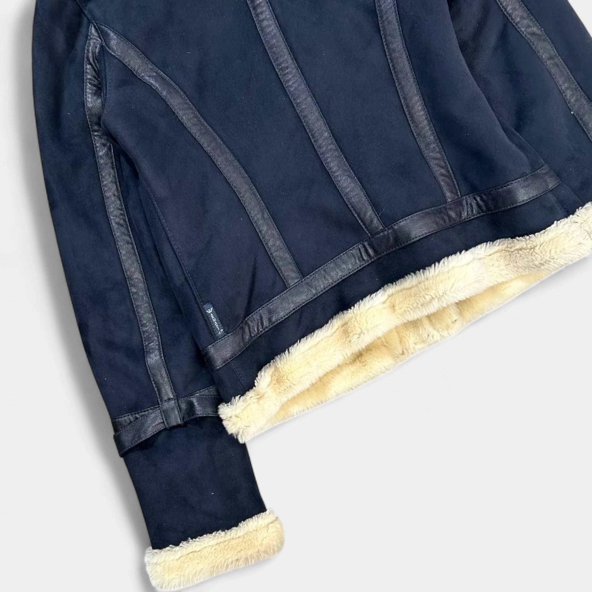 Armani Suede Bondage Navy Leather Jackets