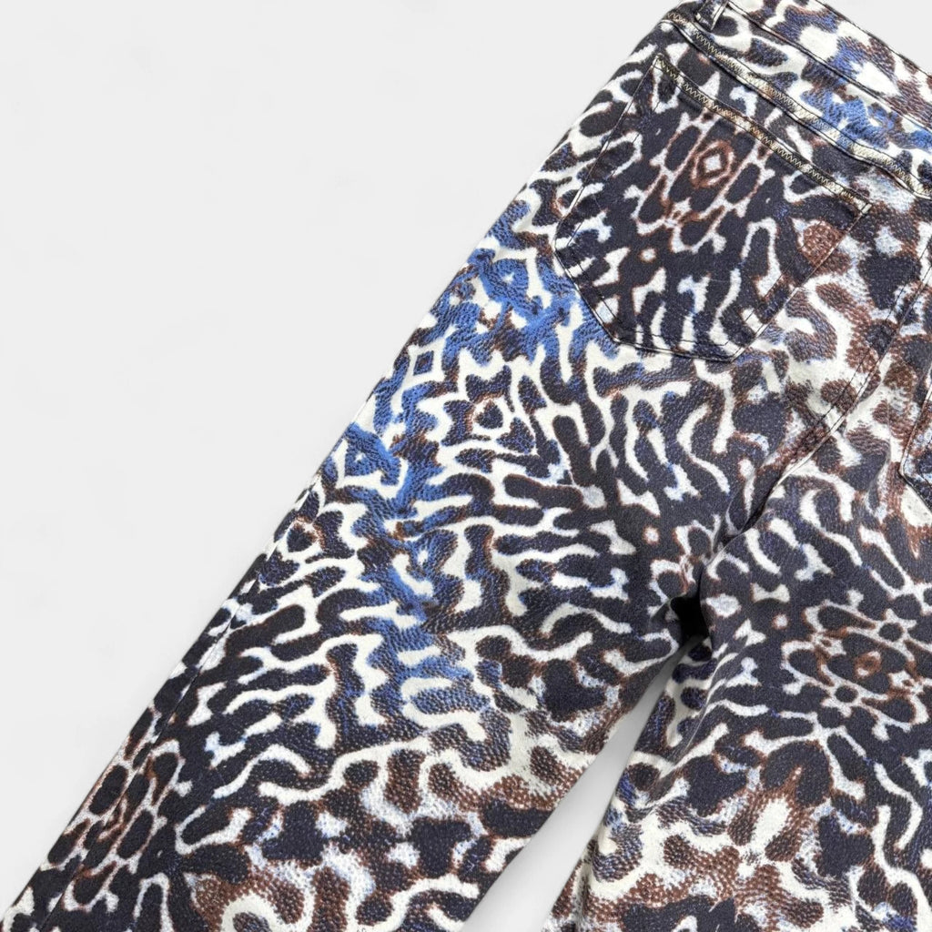 Just Cavalli Mirrored Animal Print Flare Jeans