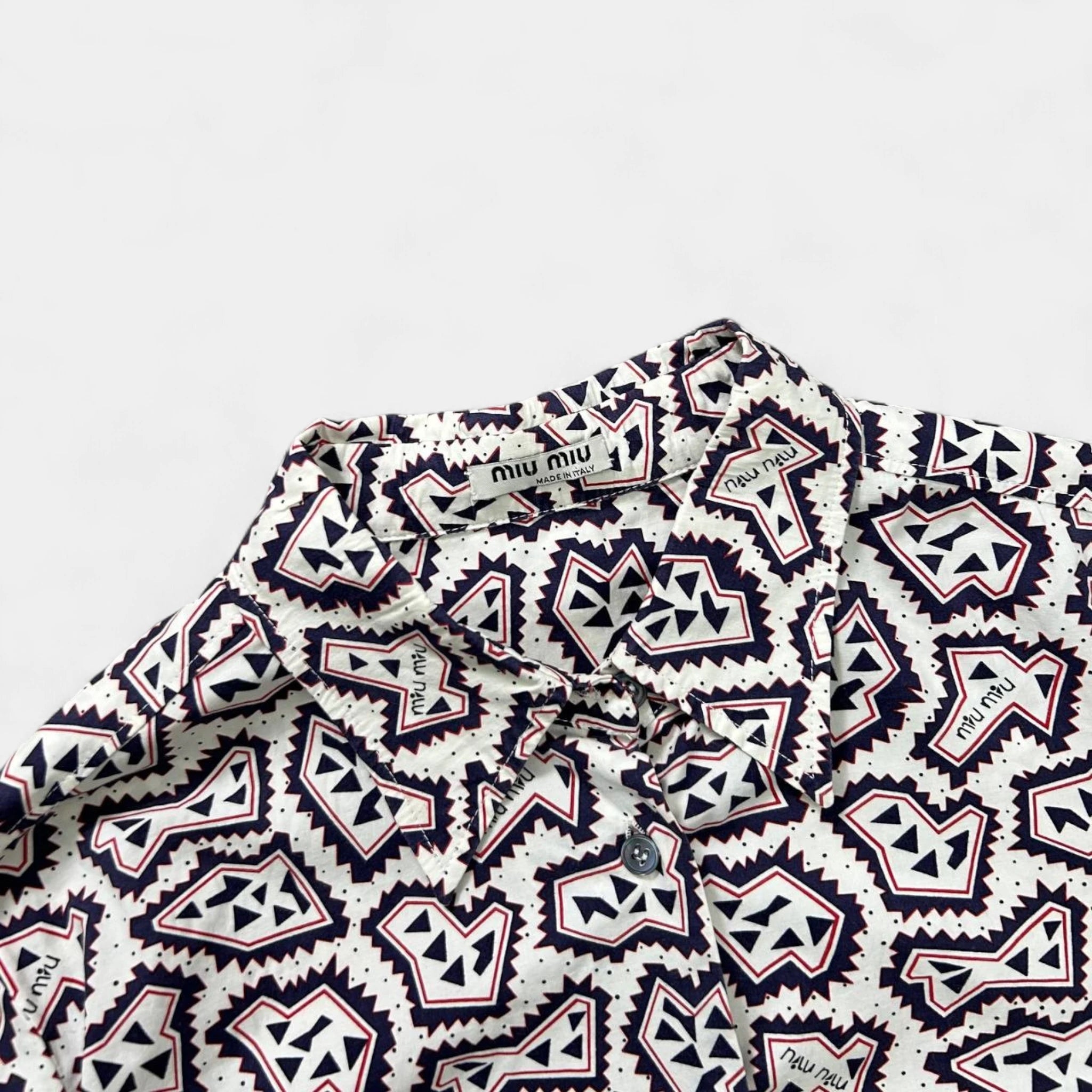 Miu Miu Geometric Pattern Printed Shirt