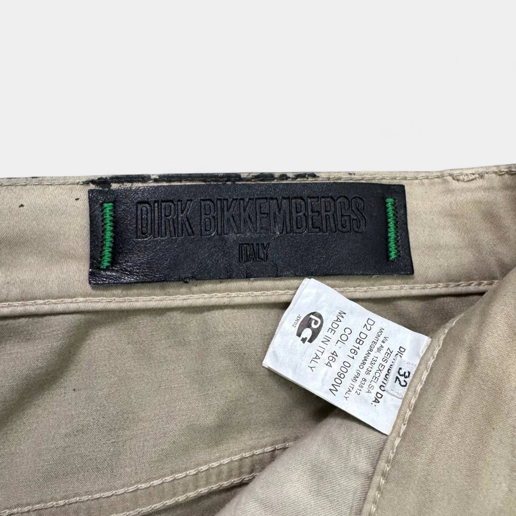 Dirk Bikkembergs Dark Grey Coated Pants