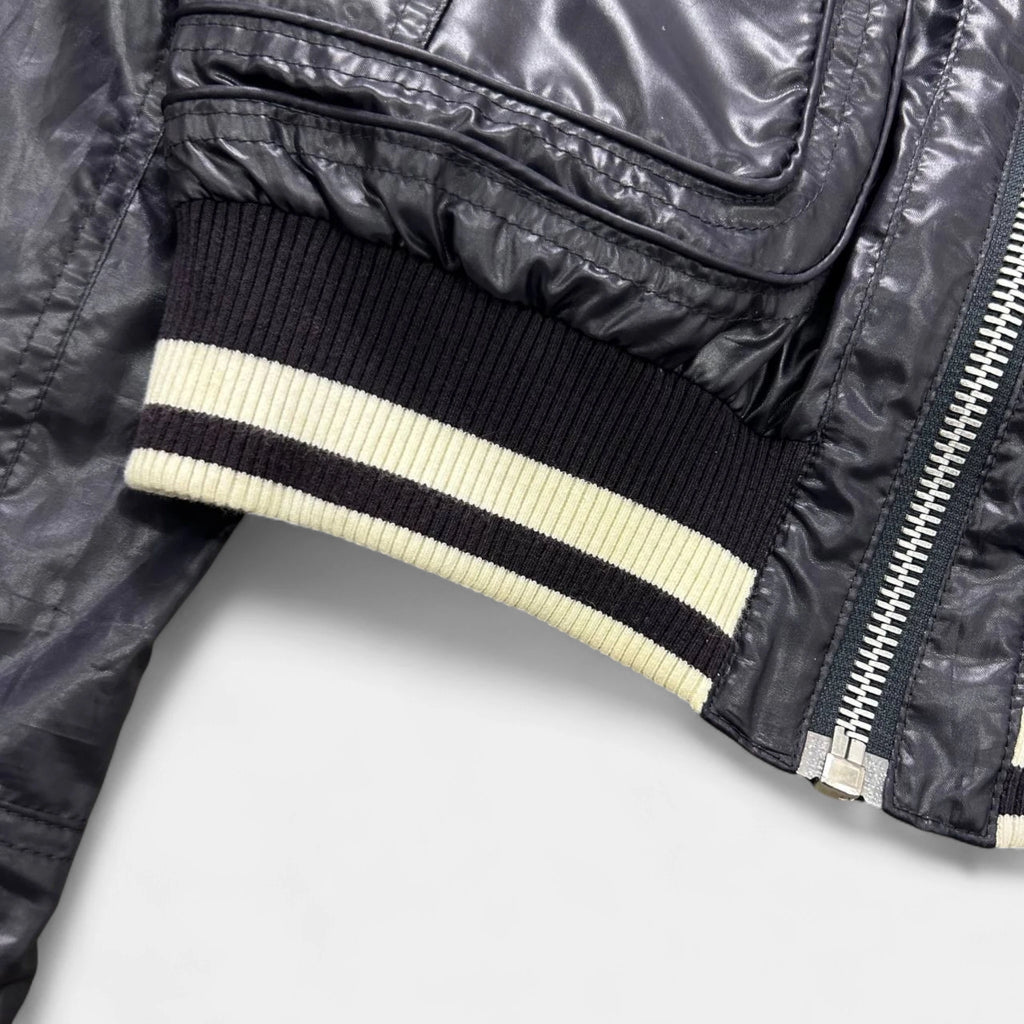 Dolce & Gabbana 2000s Sporty Purple Nylon Bomber Jacket