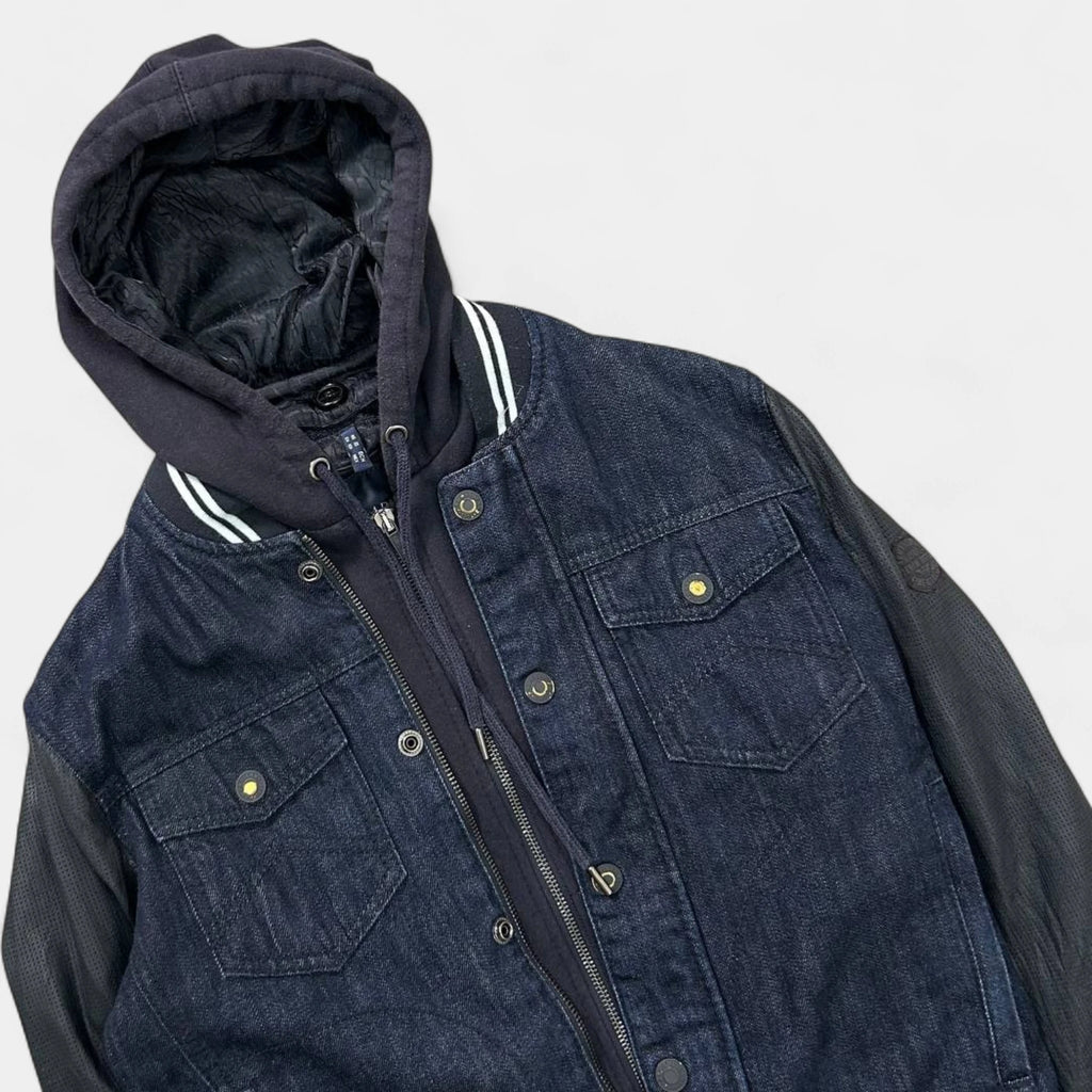 Armani Jeans Double Layer Dark Blue Denim Jacket