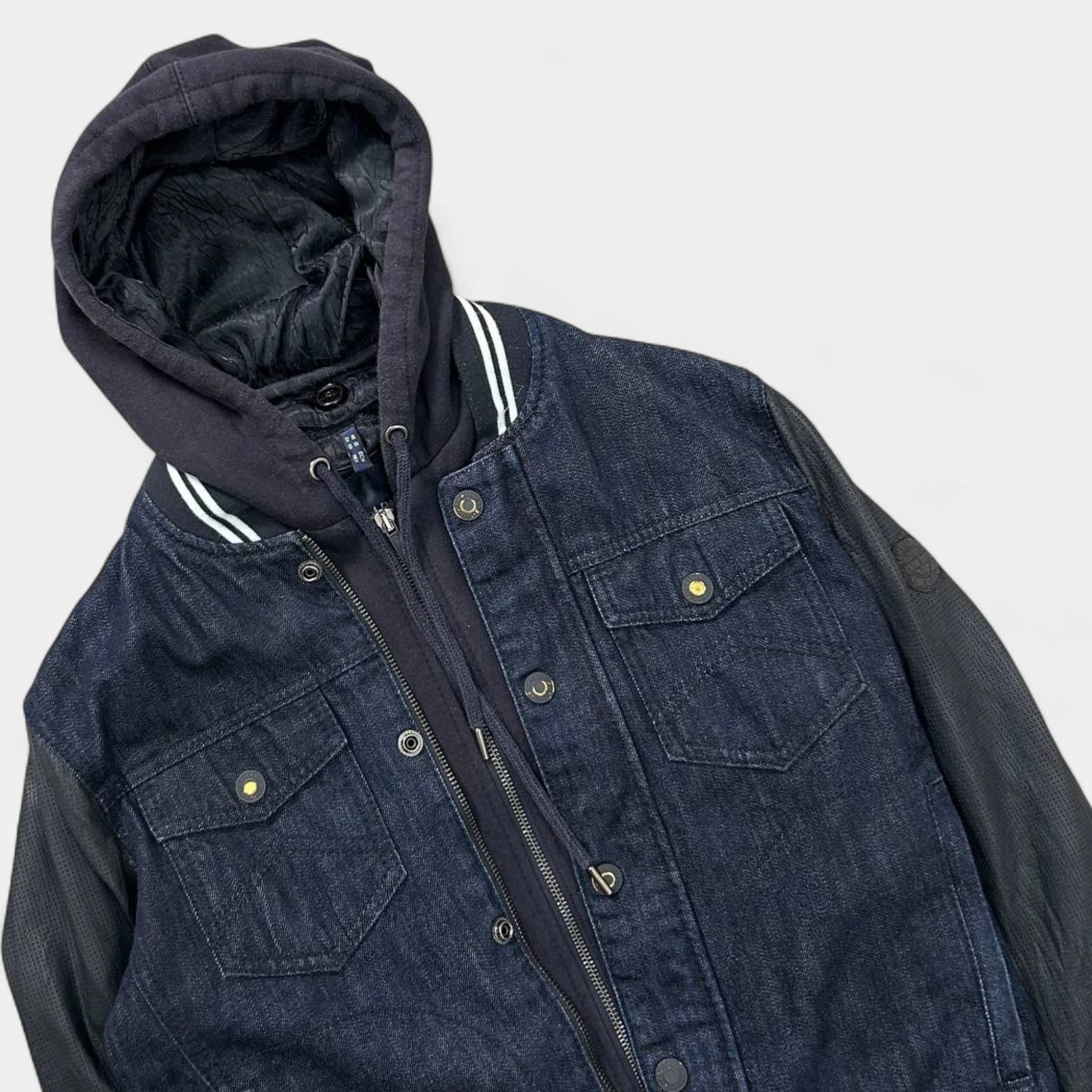 Armani Jeans Double Layer Dark Blue Denim Jacket