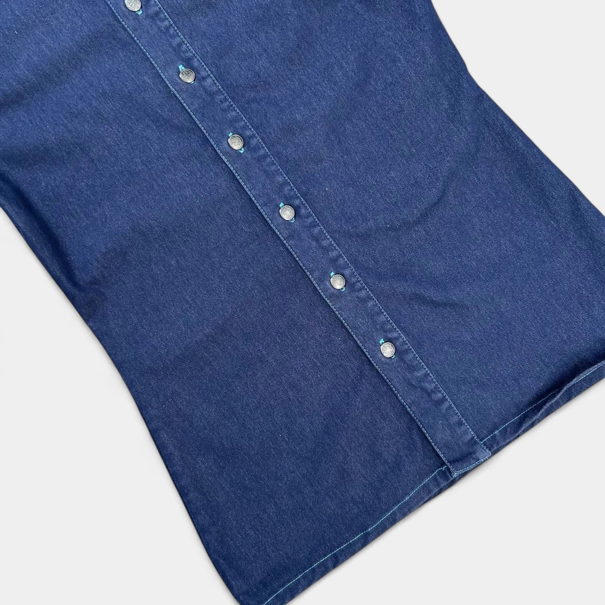 Jean Paul Gaultier Classic Fitted Blue Denim Shirt
