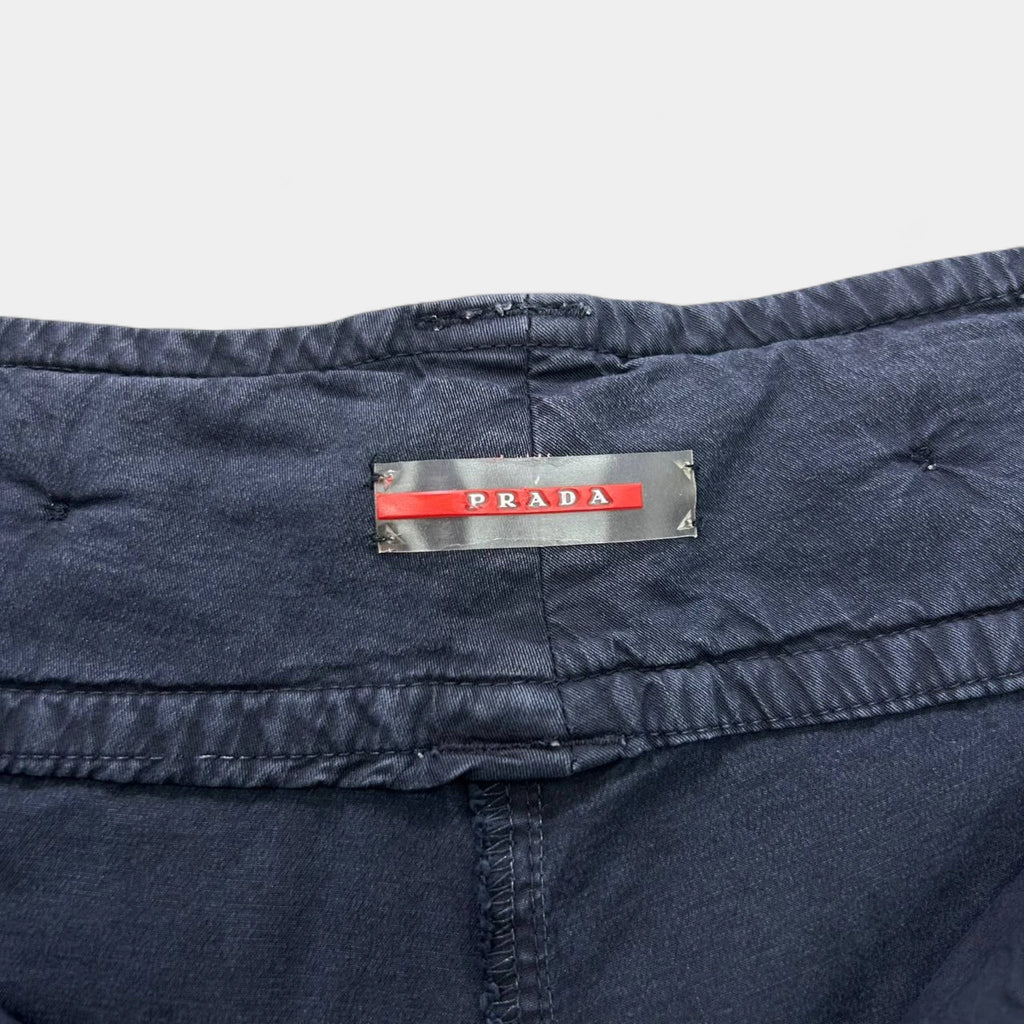 Prada Carpenter Shorts Washed Navy