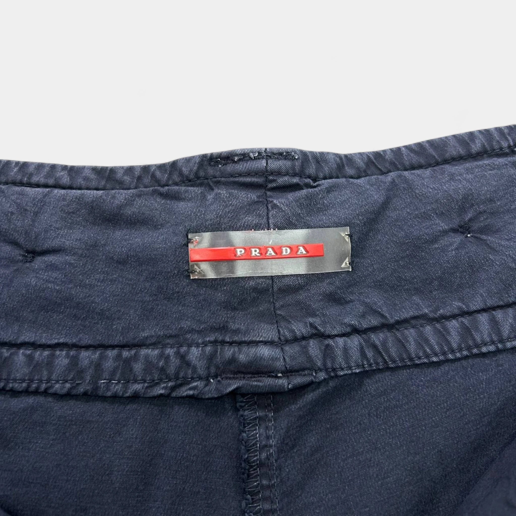 Prada Carpenter Shorts Washed Navy