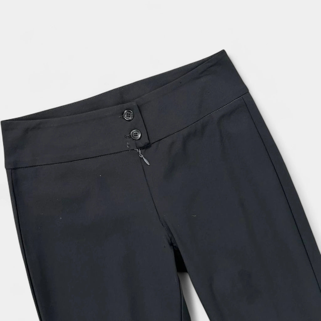 Marithé + François Girbaud Black Flared Nylon Pants