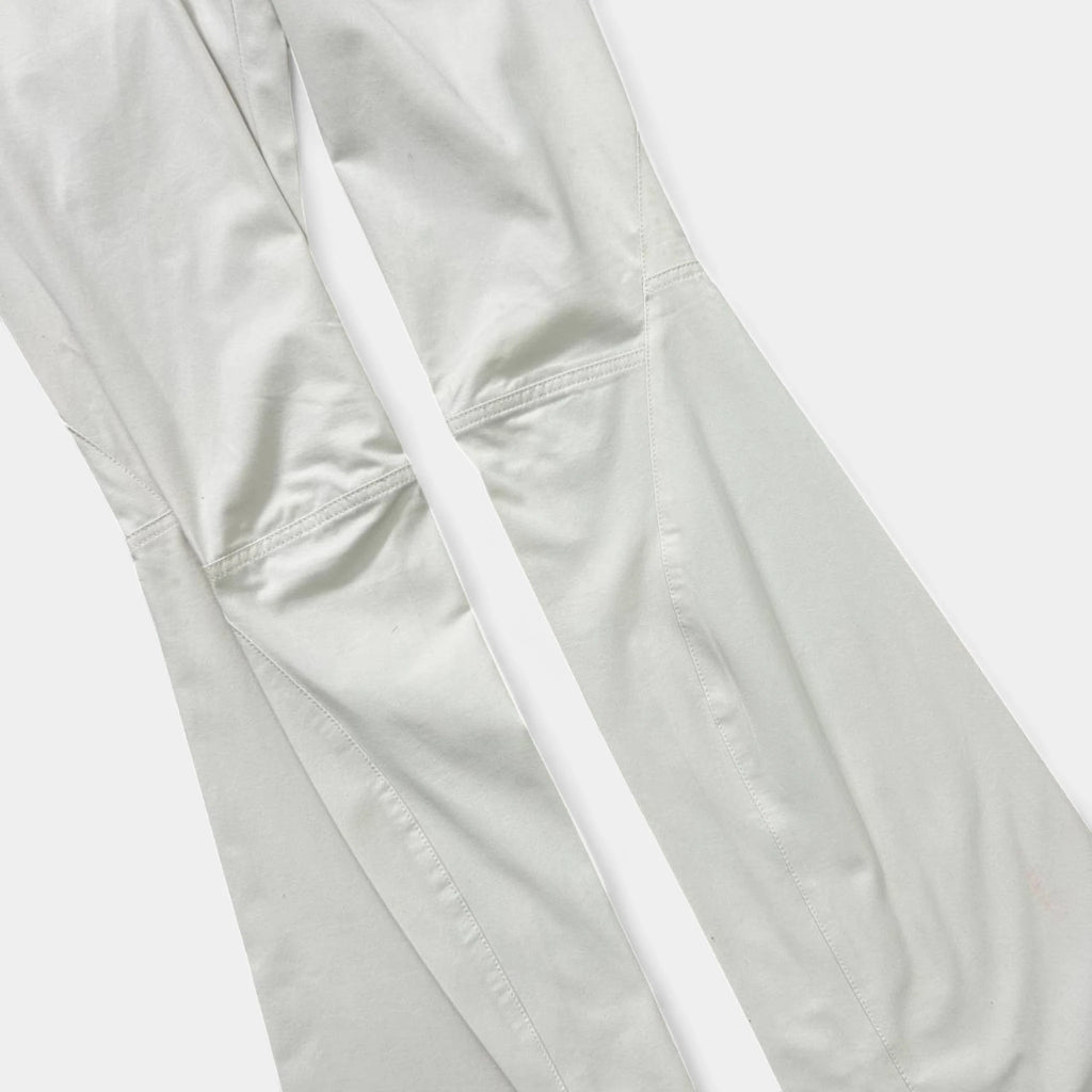 Marithé + François Girbaud White Nylon Flared Pants