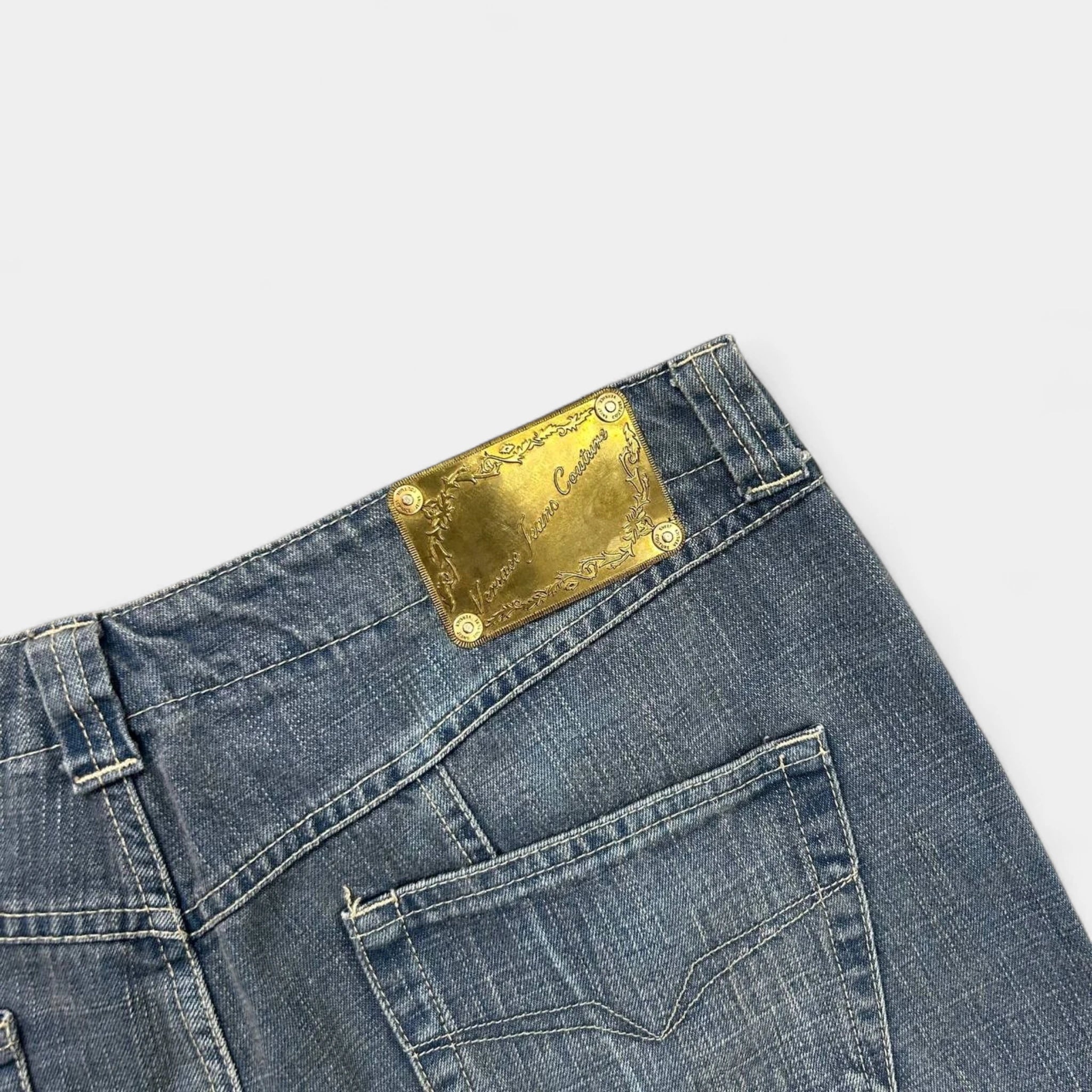 Versace Jeans Couture Wide Leg Denim Pants