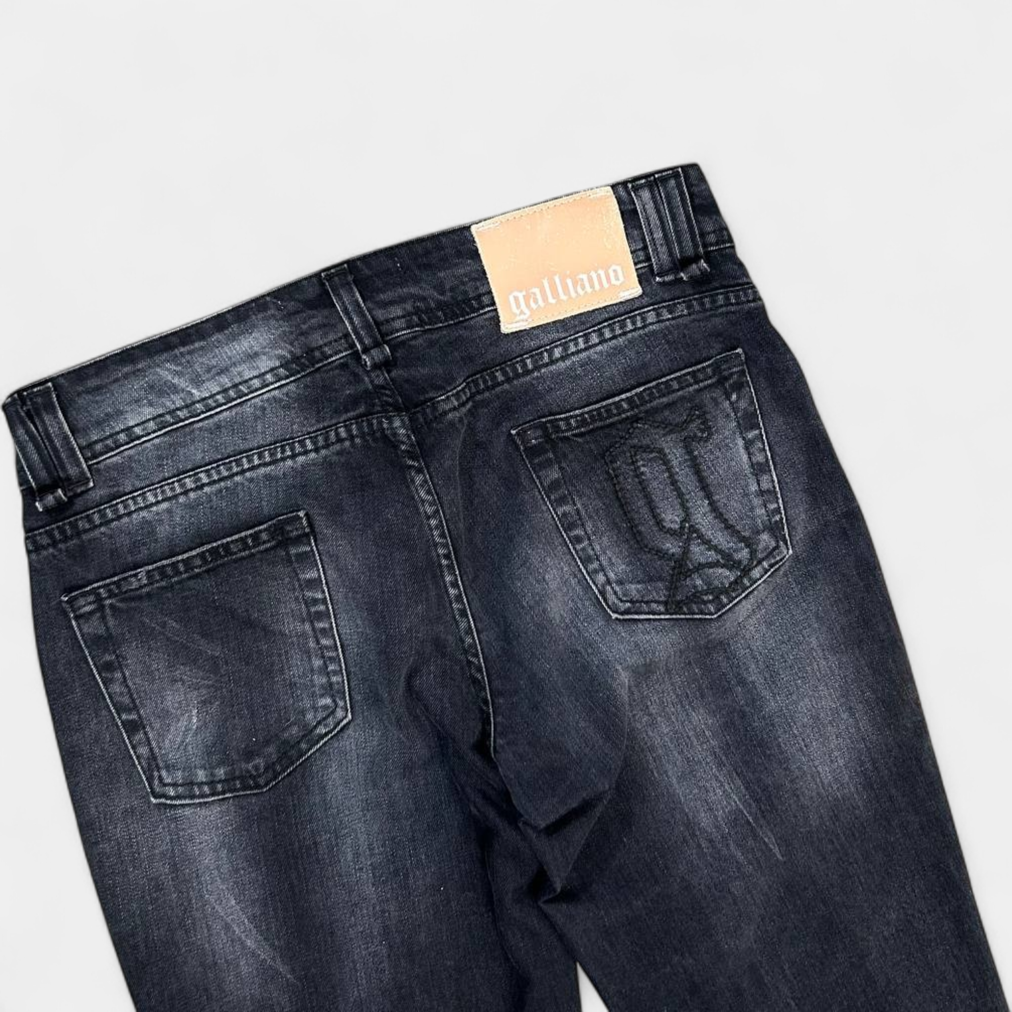 Galliano Dark Denim Black Jeans