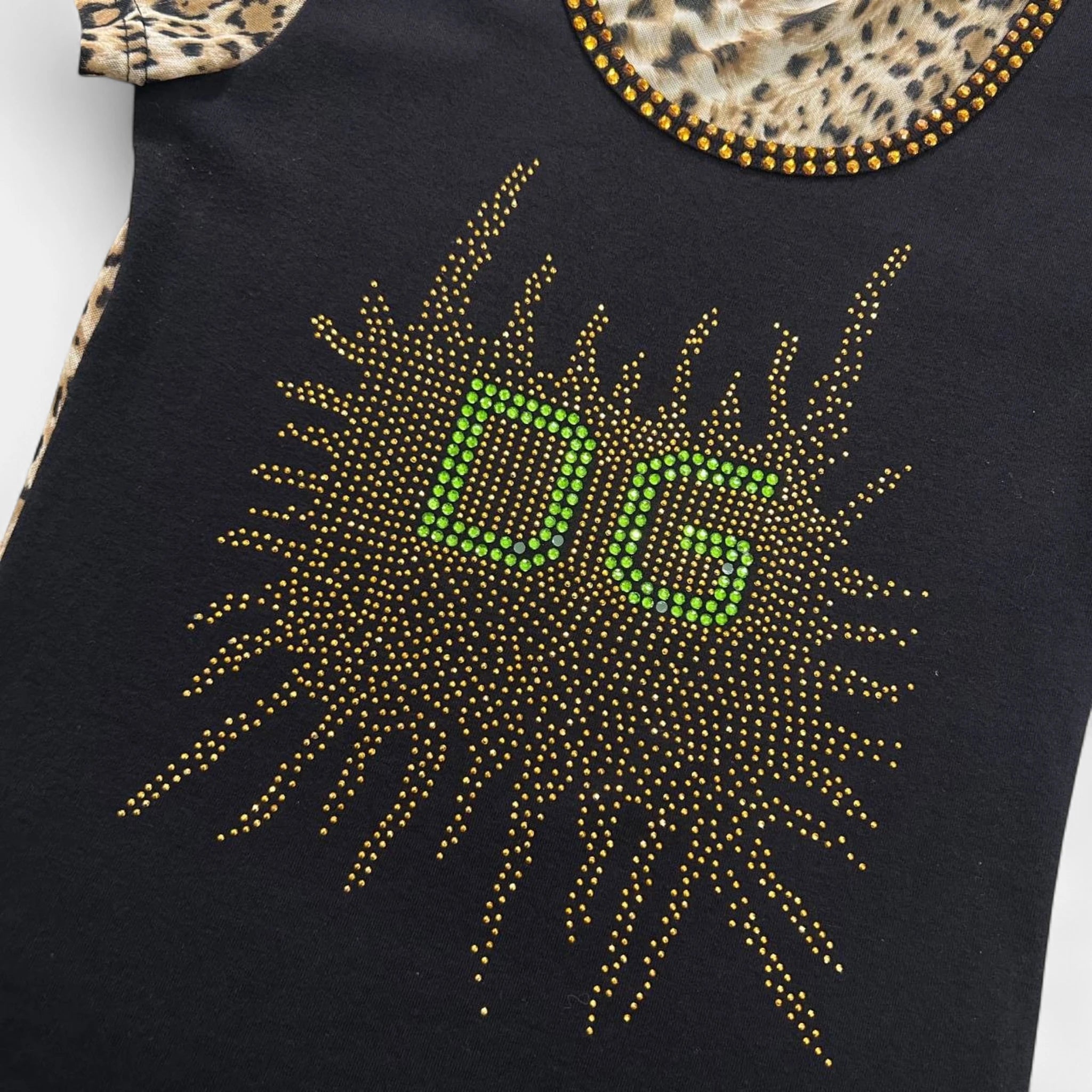 Dolce & Gabbana 2000s Rhinestone Leopard Tee