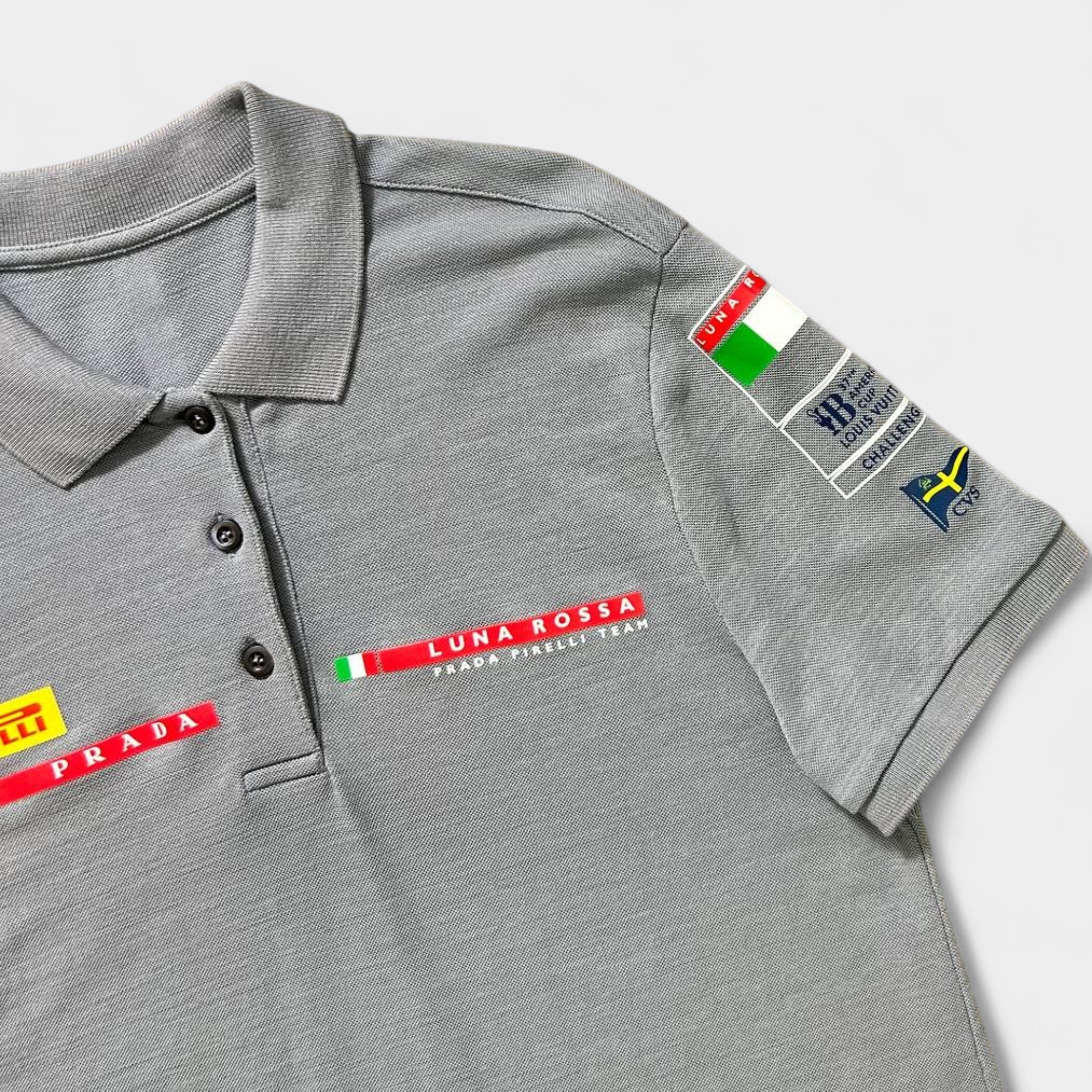 Prada Luna Rosa Grey Polo