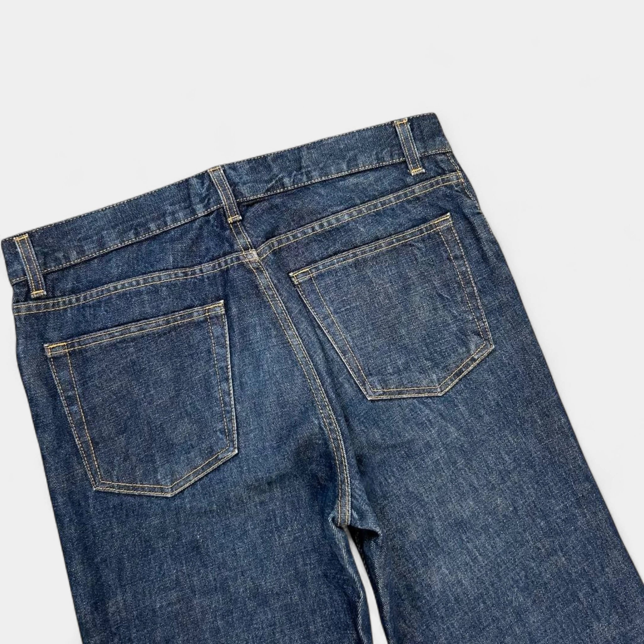 Helmut Lang 1998 Classic Denim Cut Blue Flair Jeans
