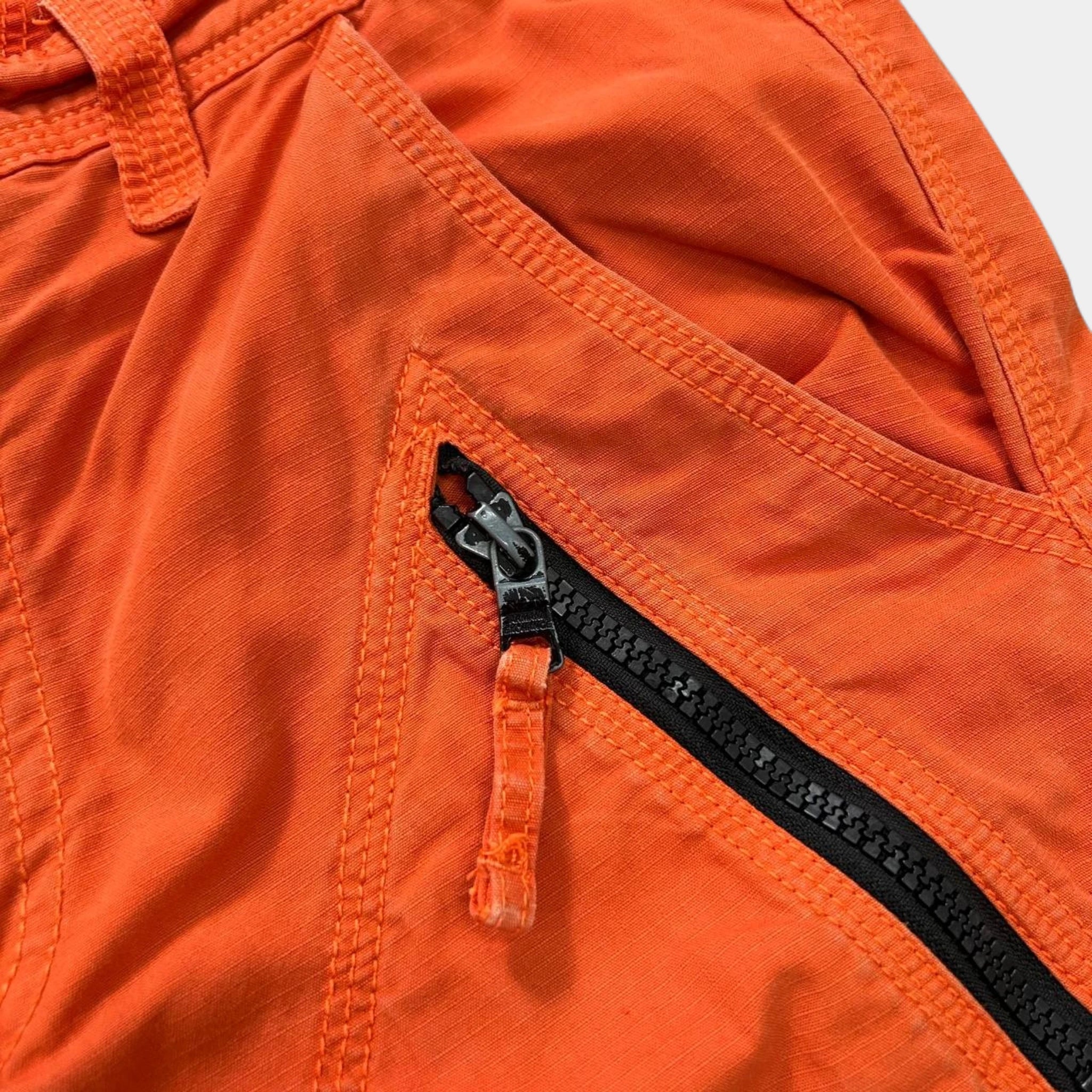 Armani Exchange Orange Utilitarian Cargo Shorts