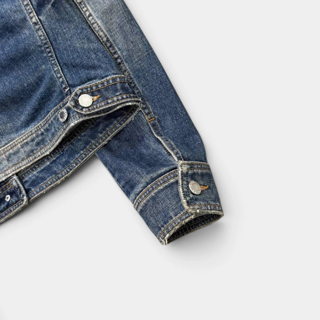 Dolce & Gabbana 2000s Distressed Washed Denim Jacket