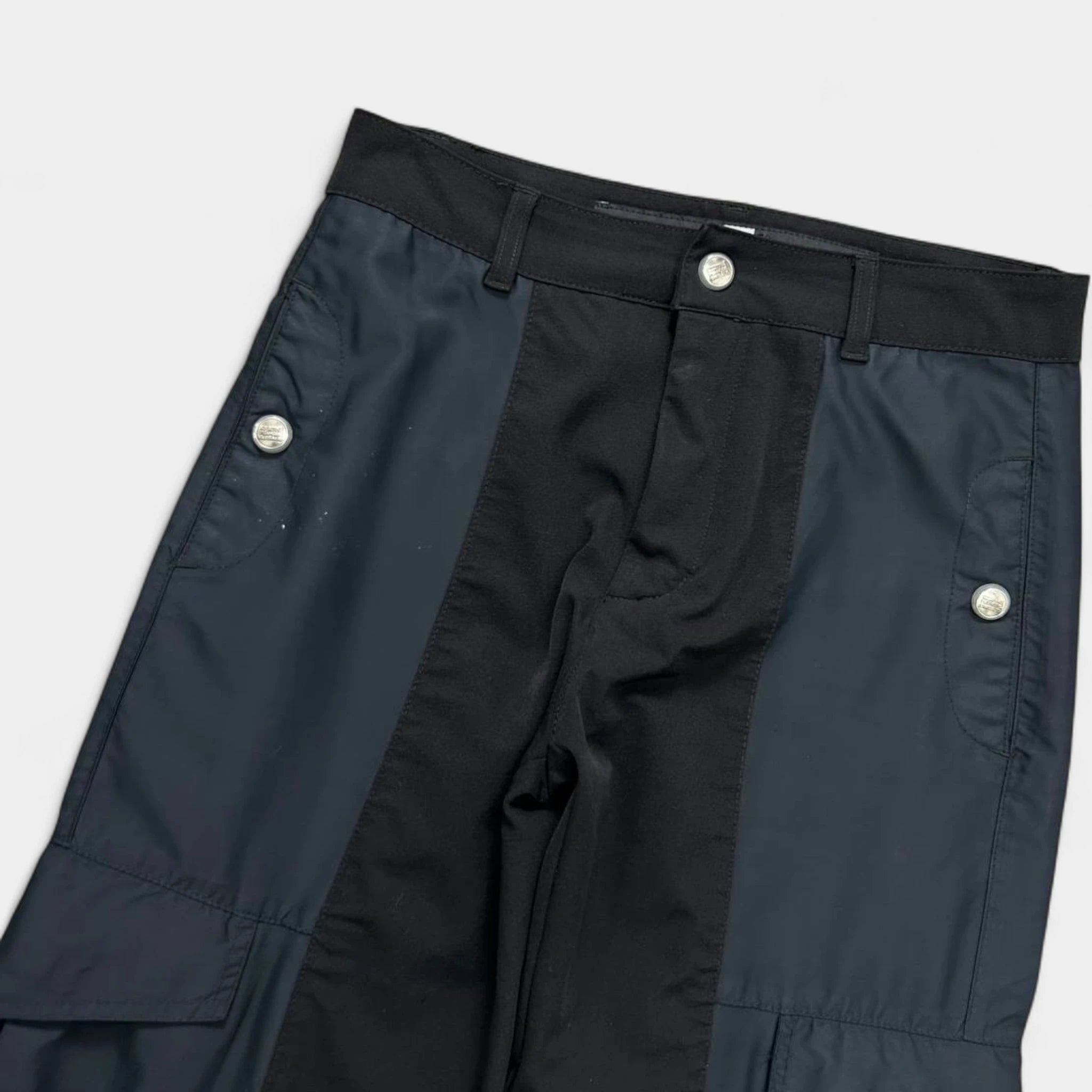 Marithé + François Girbaud 2000s Black Navy Technical Cargo Pants