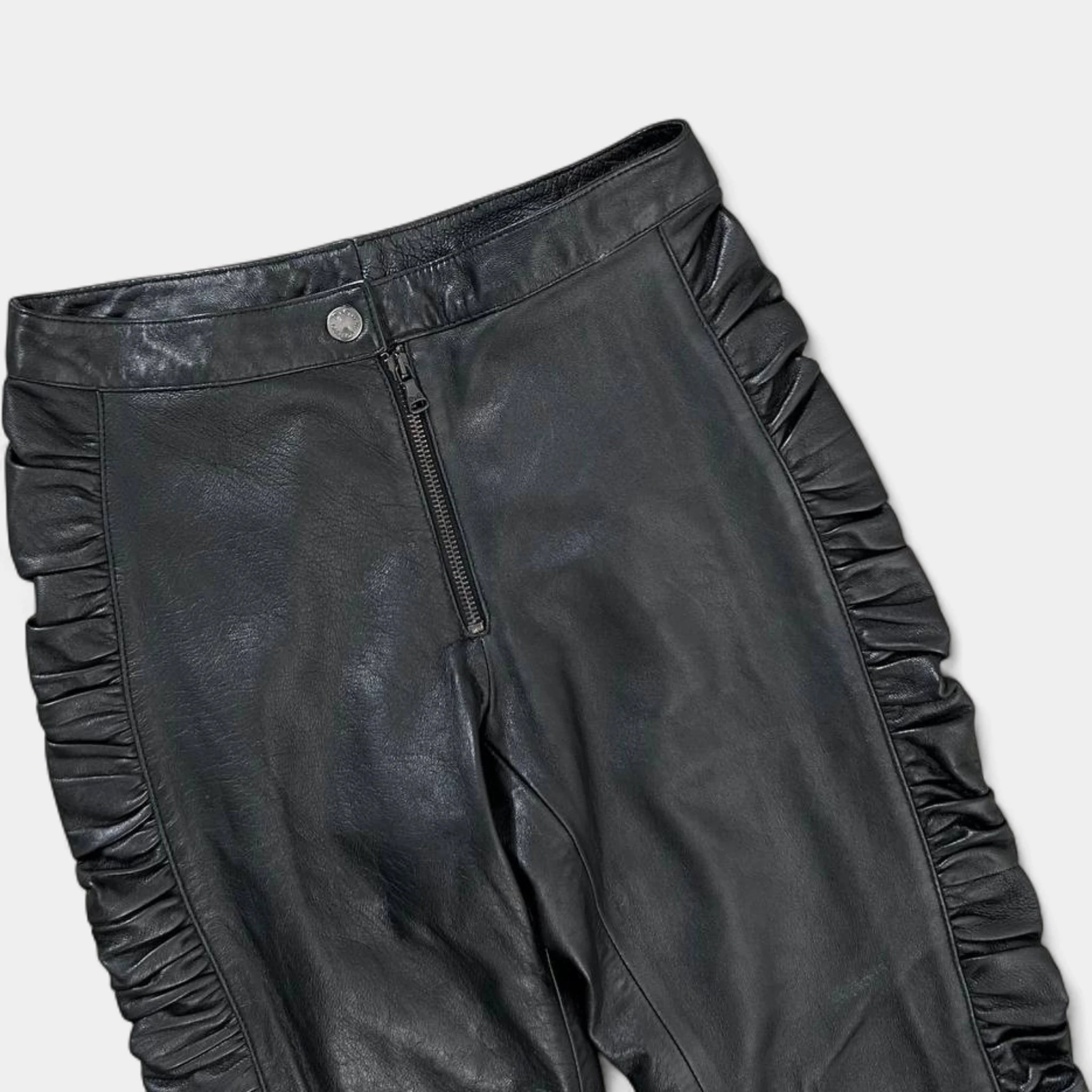 Dolce & Gabbana 2000's Black Leather Woman Pants