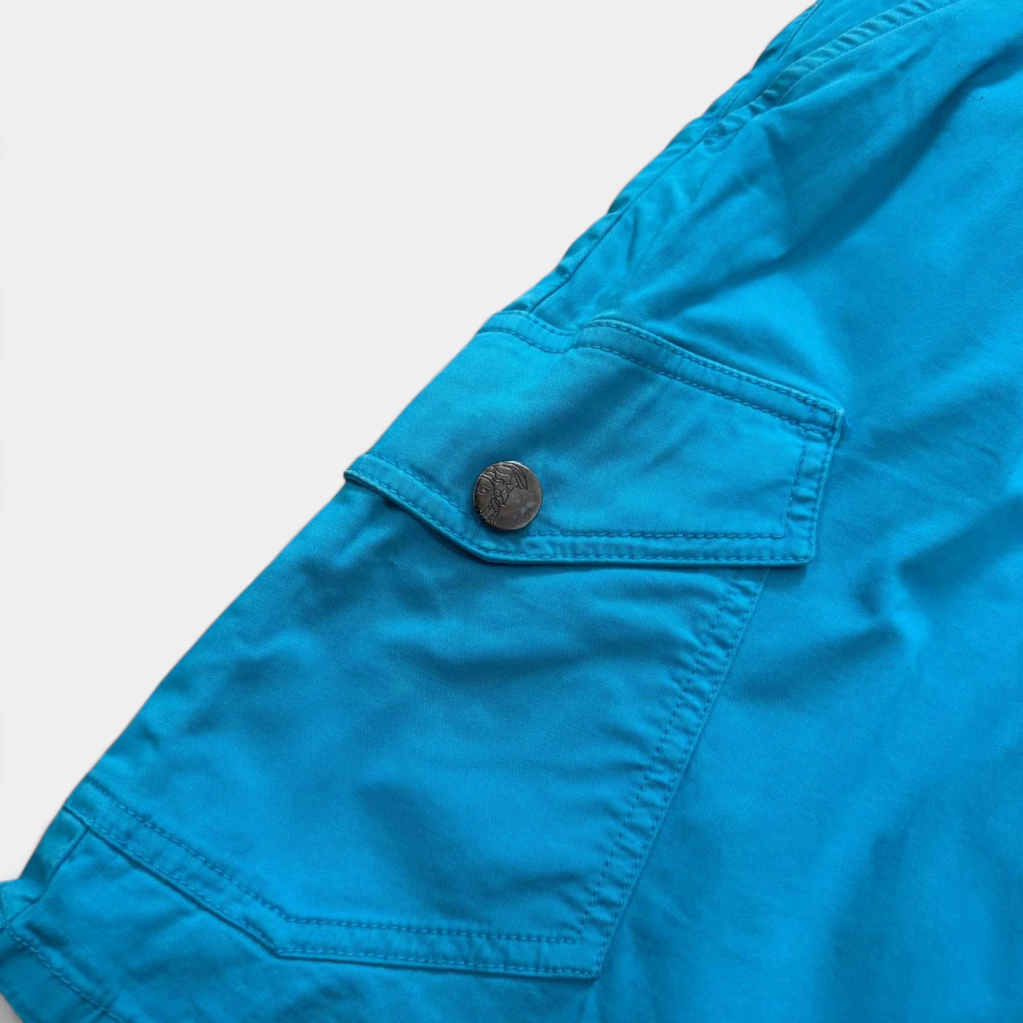 Versace Collection Blue Cargo Shorts