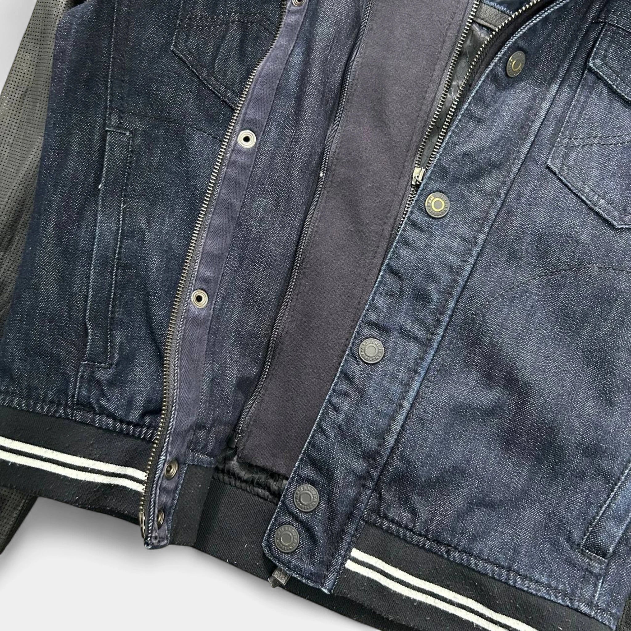 Armani Jeans Double Layer Dark Blue Denim Jacket