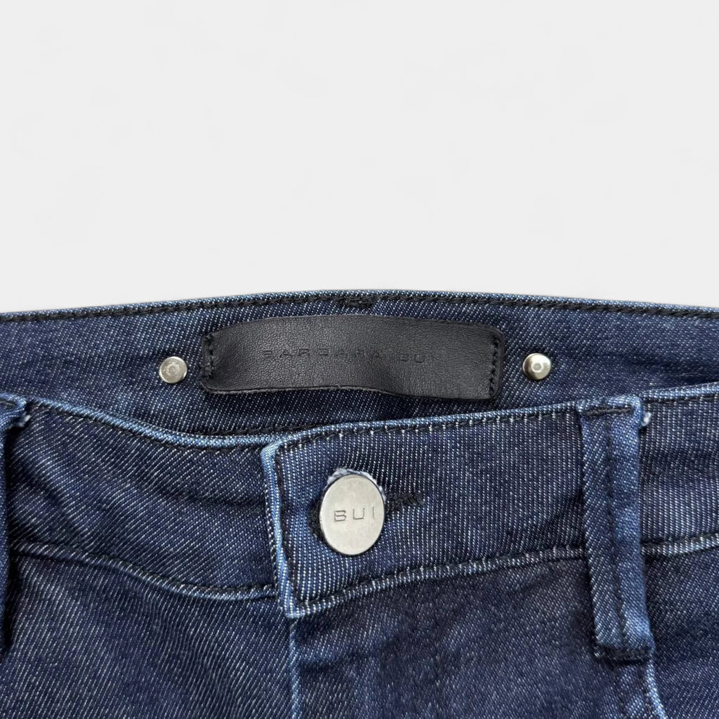 Barbara Bui Vintage Flared Dark Blue Denim Pants