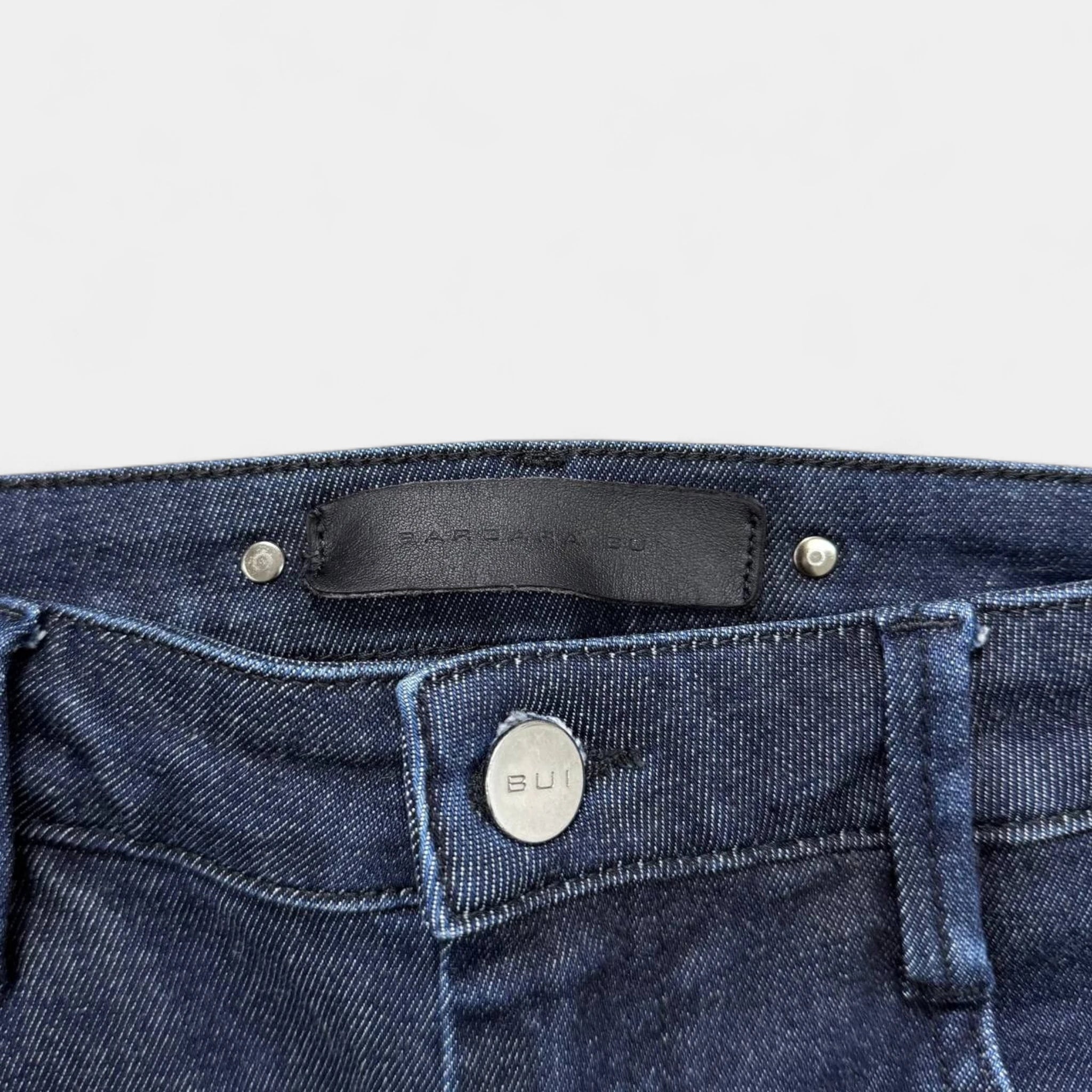 Barbara Bui Vintage Flared Dark Blue Denim Pants