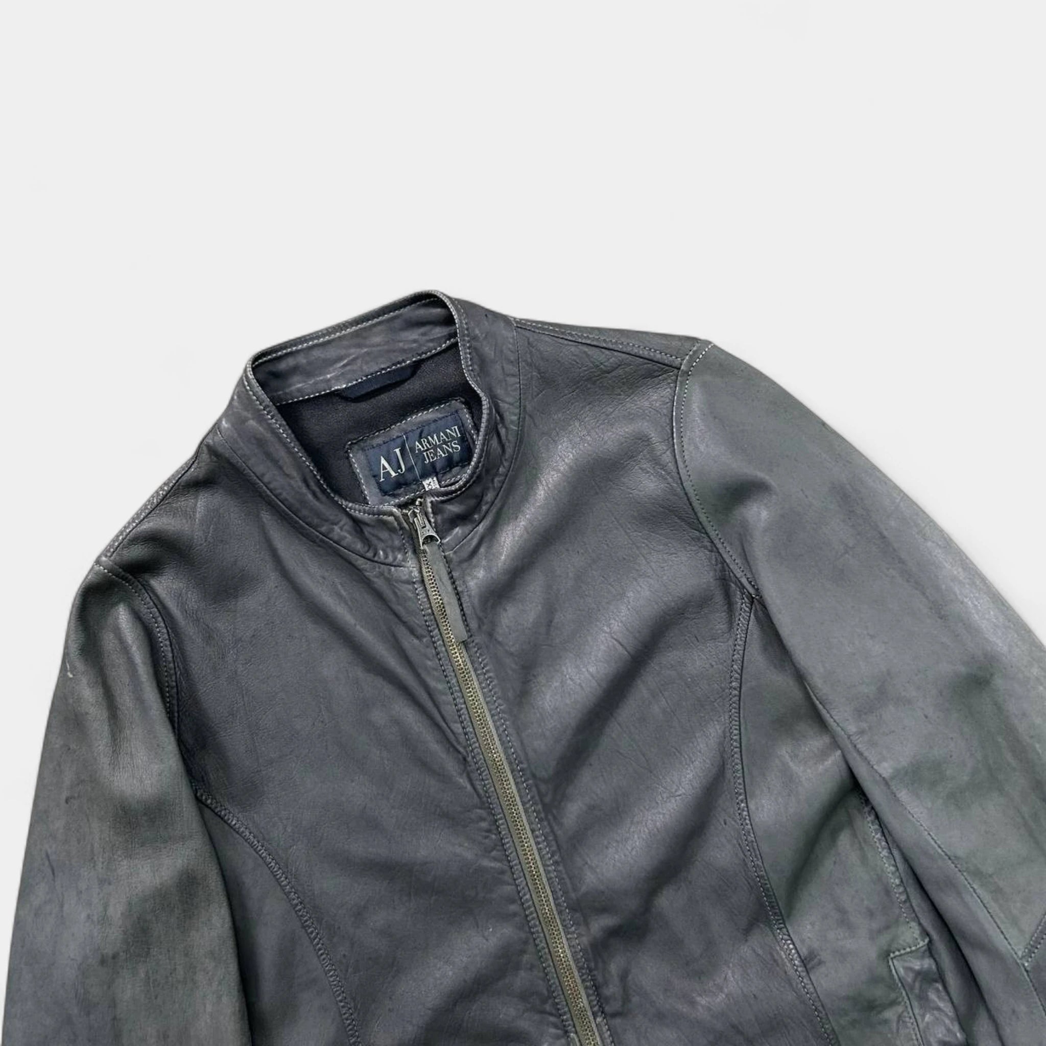 Armani Jeans 2000s Elegant Sport Ovine Leather Jacket