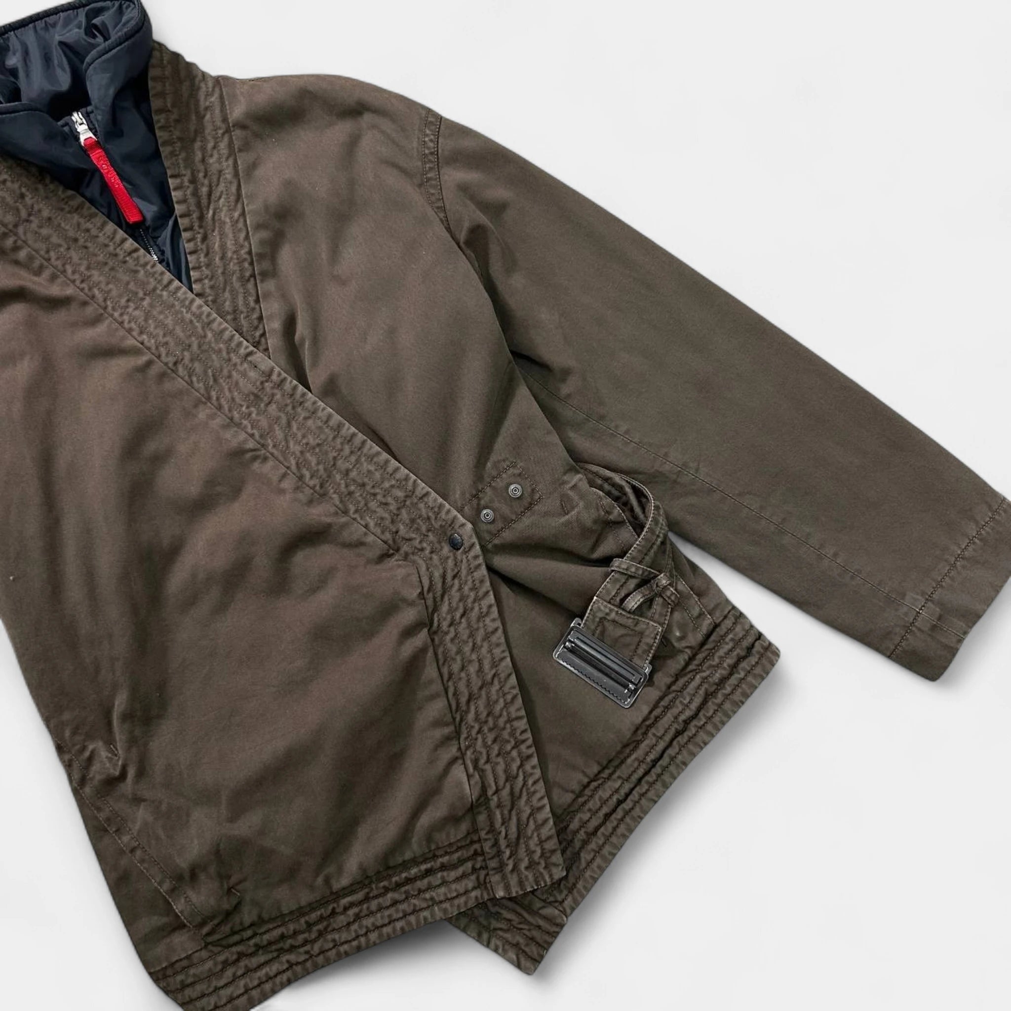 Prada Kimono Double Layer Green Jacket