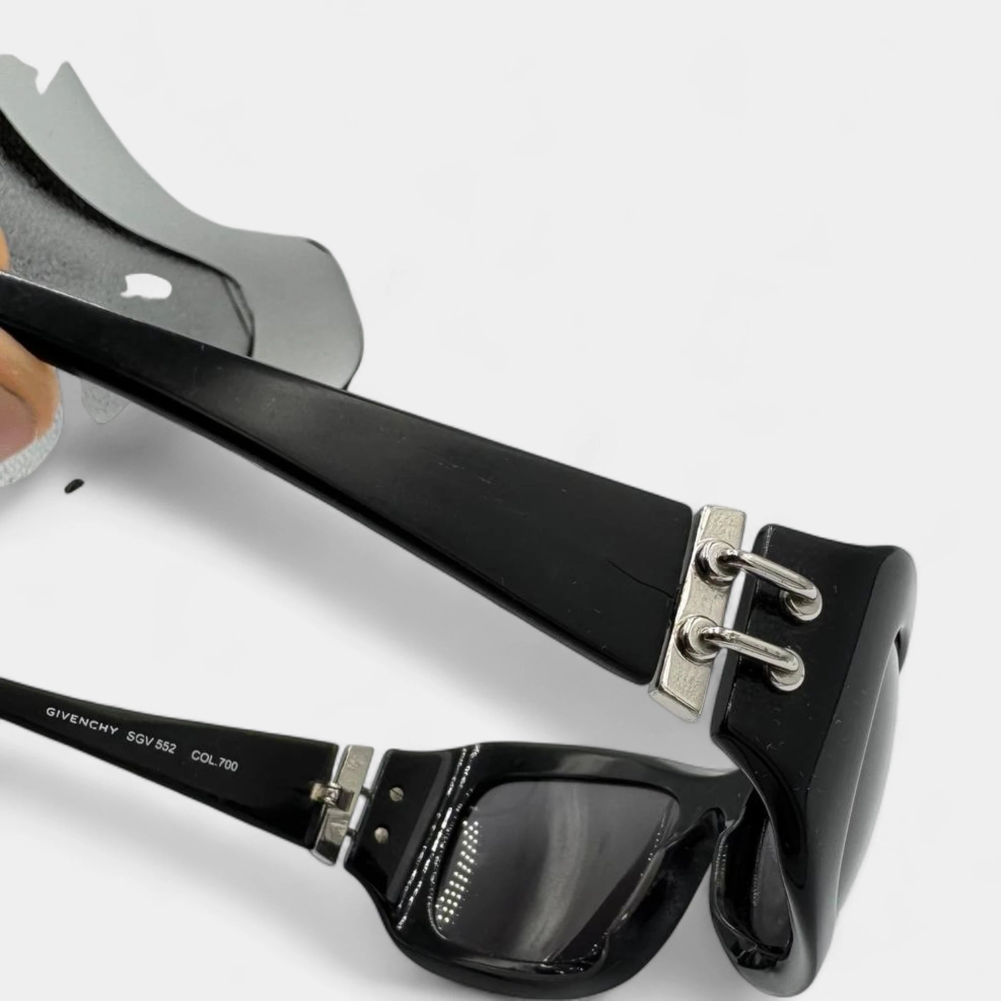 Givenchy 2000s Piercing-Detail Black Sunglasses